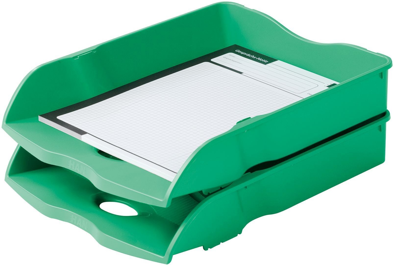 HAN-Bürogeräte Briefablage Briefablage Re-Loop A4/C4 RC-Kunststoff stapelbar grün