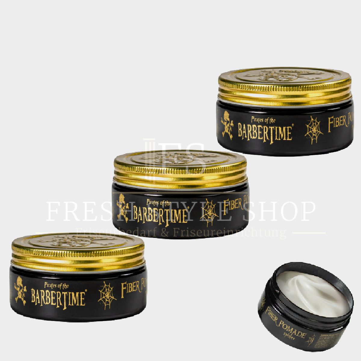 Haarwachs 3x Haarpomade Hair Pomade Styling Pomade 150ml Fiber Pomade