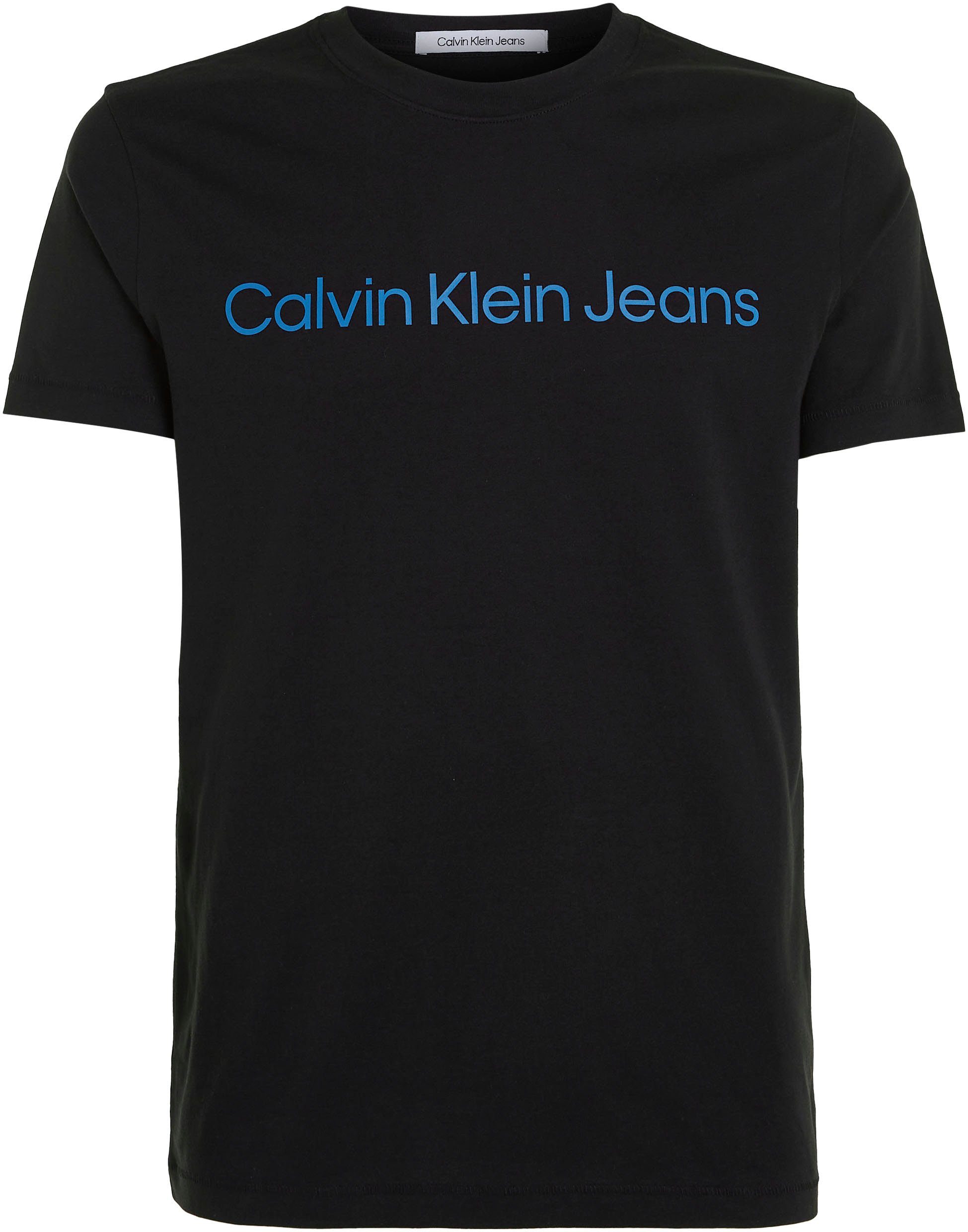 Calvin mit INSTITUTIONAL Logoschriftzug T-Shirt Klein Black Calvin Ck Klein Jeans LOGO