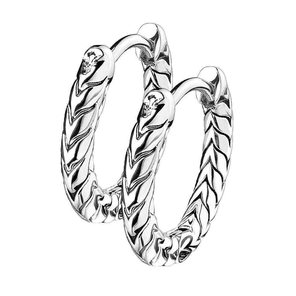 Paar Creolen 1 Paar Antike Ohrringe runde Creolen versilberte mit Scharnier