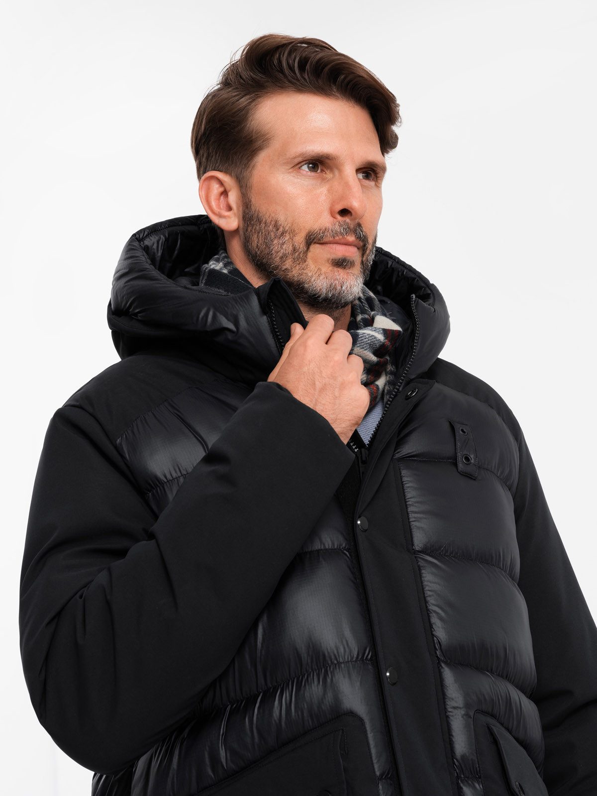 OMBRE Winterjacke Lange Steppjacke für Herren günstig online kaufen