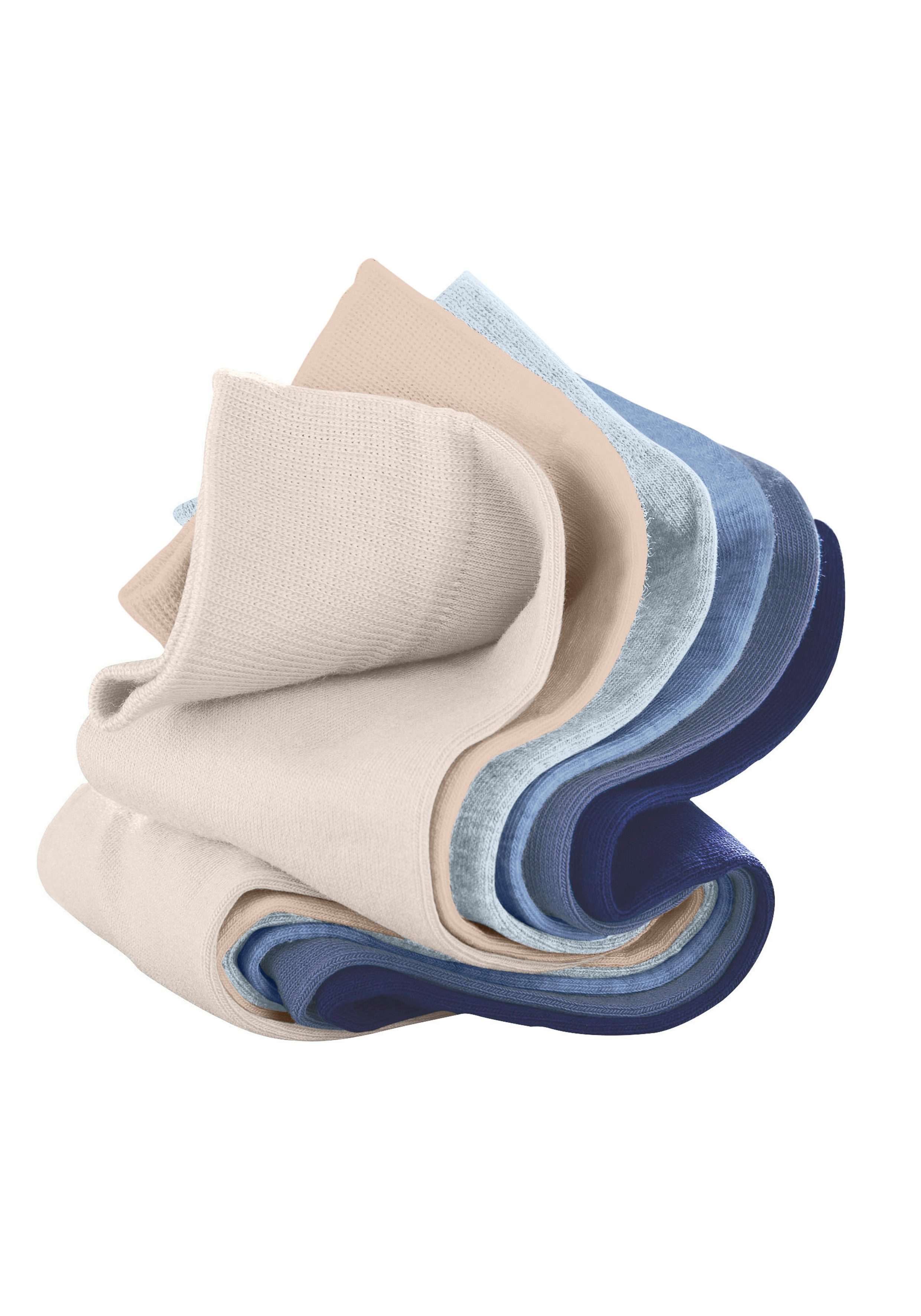 H.I.S Freizeitsocken Damen und Herren Atmungsaktiver Baumwollanteil; Business, Basic (Packung, 10-Paar, Gr. 35-38 bis 47-48) mit weichen Rippbündchen