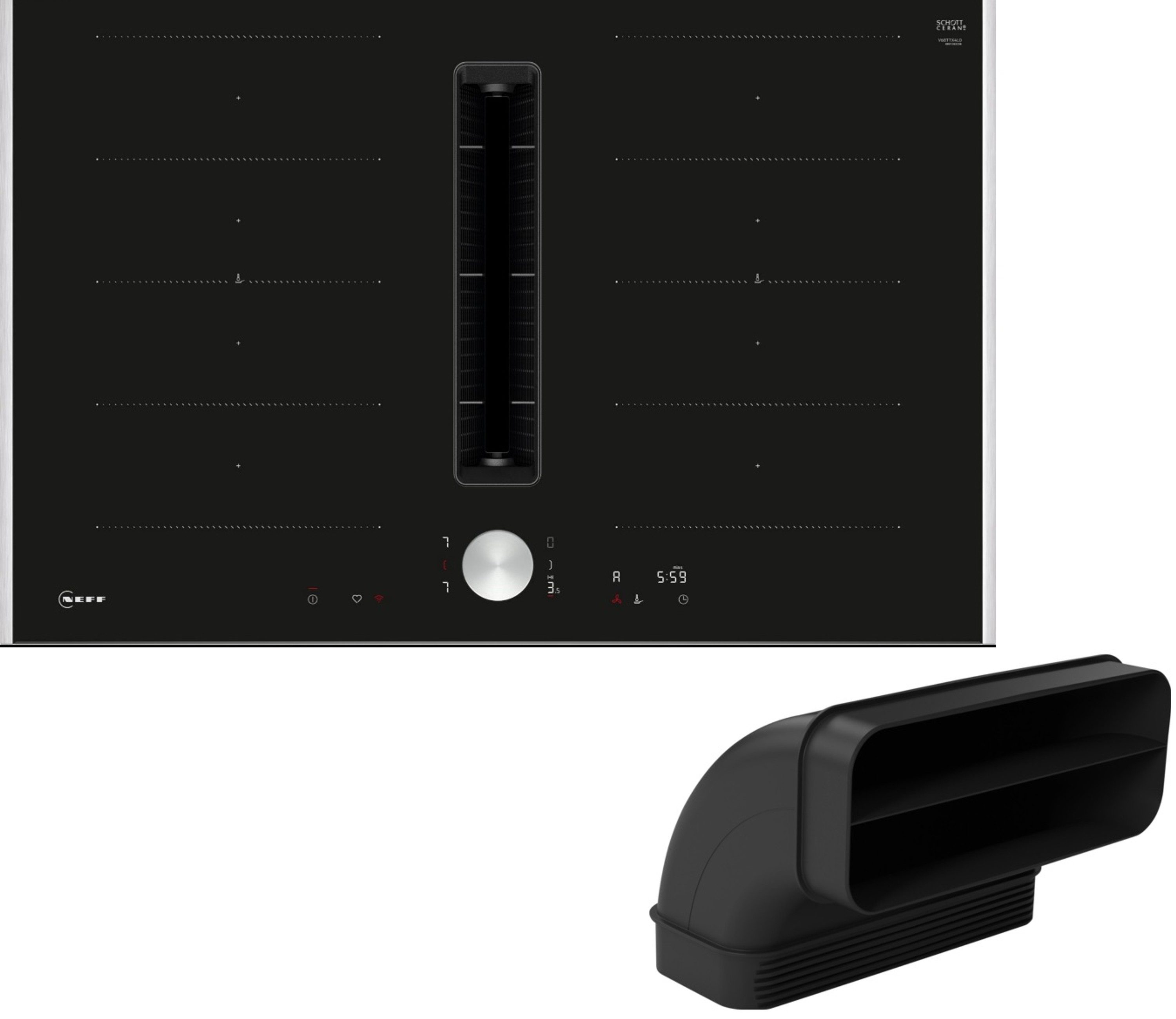 NEFF Induktions-Kochfeld N 90 V68TTXGA7, 2 Flexzonen, Quick Start, Restart