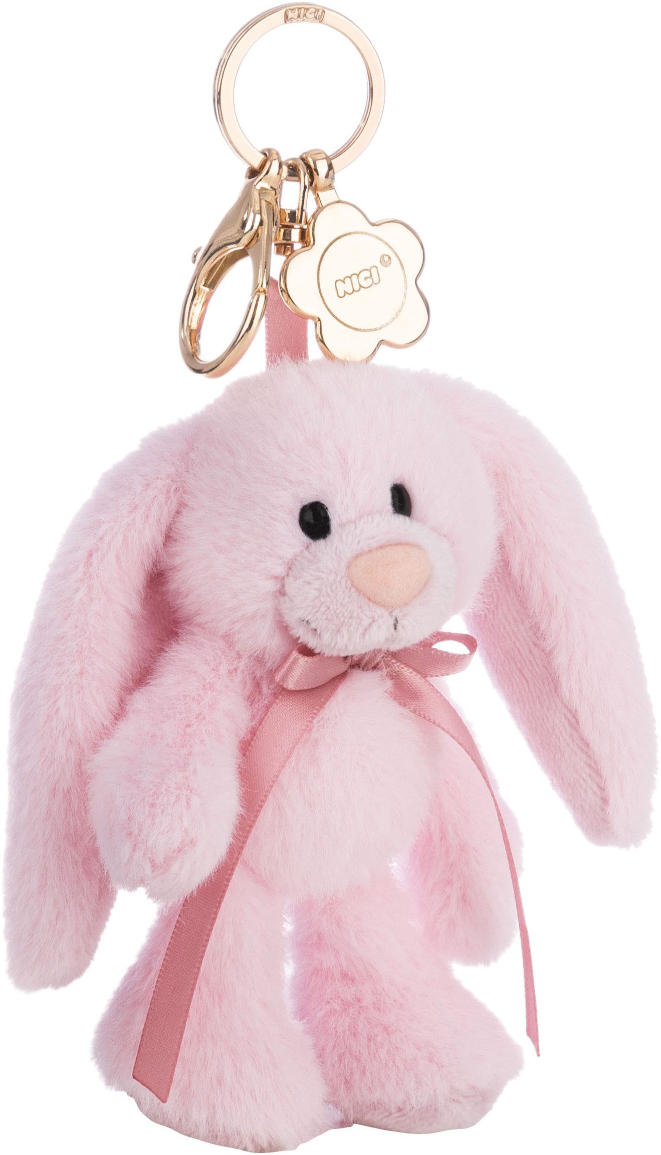 Nici Plüschanhänger Classic Bear, Hase Lopino, pink, 13 cm, mit Charm