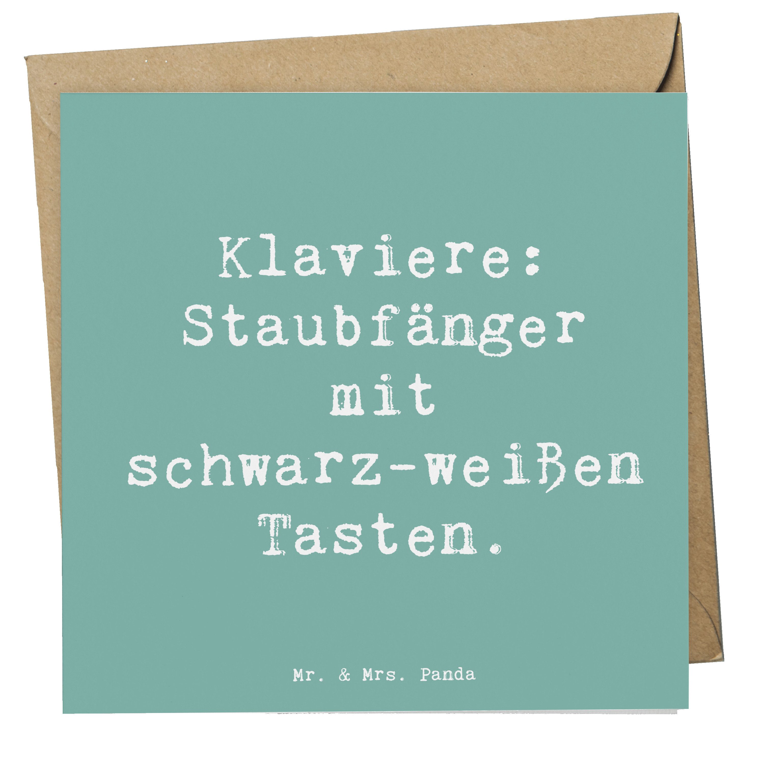 Grußkarte Klavier Staubfänger - Meeresbrise - Geschenk, Instrumente, handgefert
