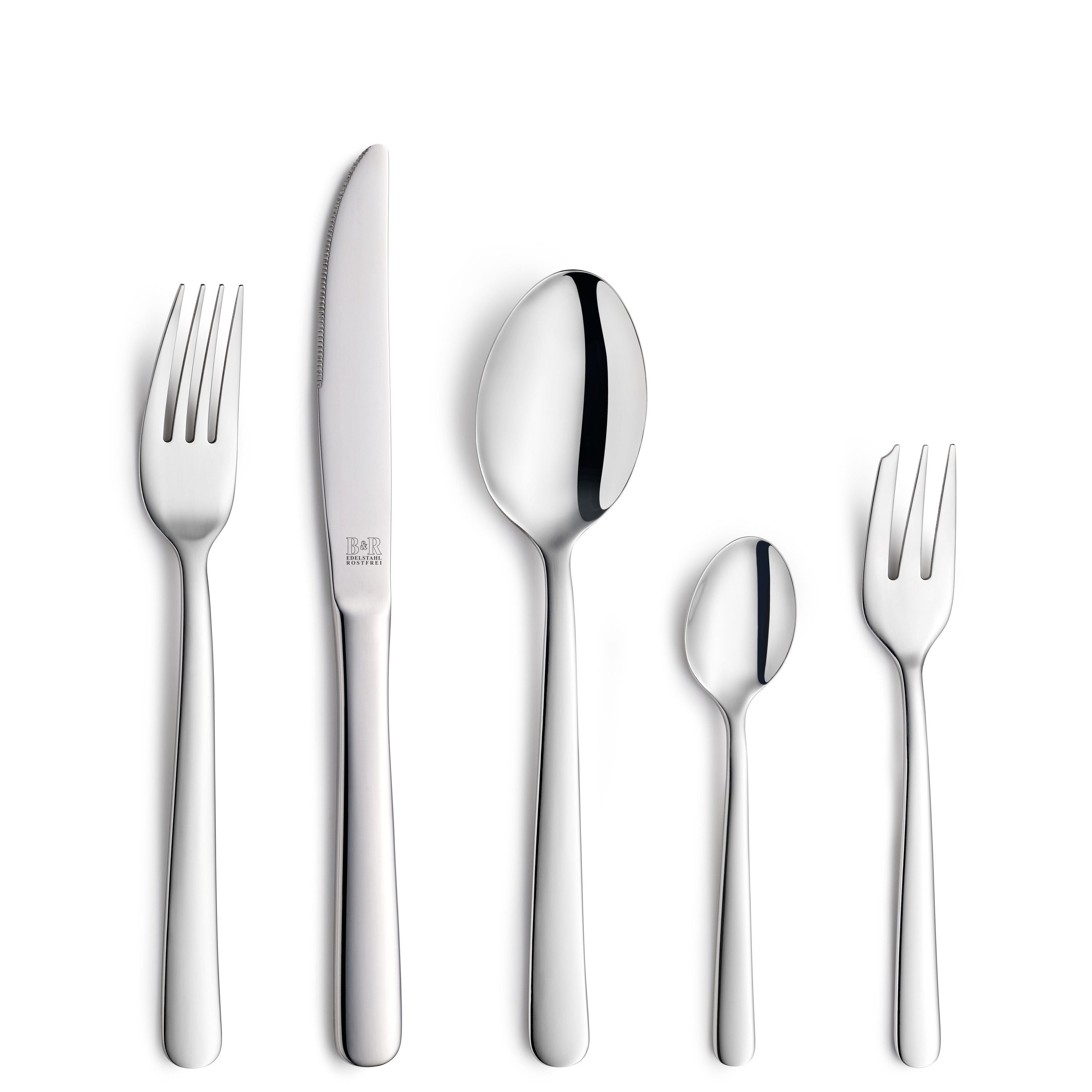 Beckmann & Rommerskirchen Besteck-Set LUNA (60-tlg), 12 Personen, 13/0 18/10, hochglanzpoliert