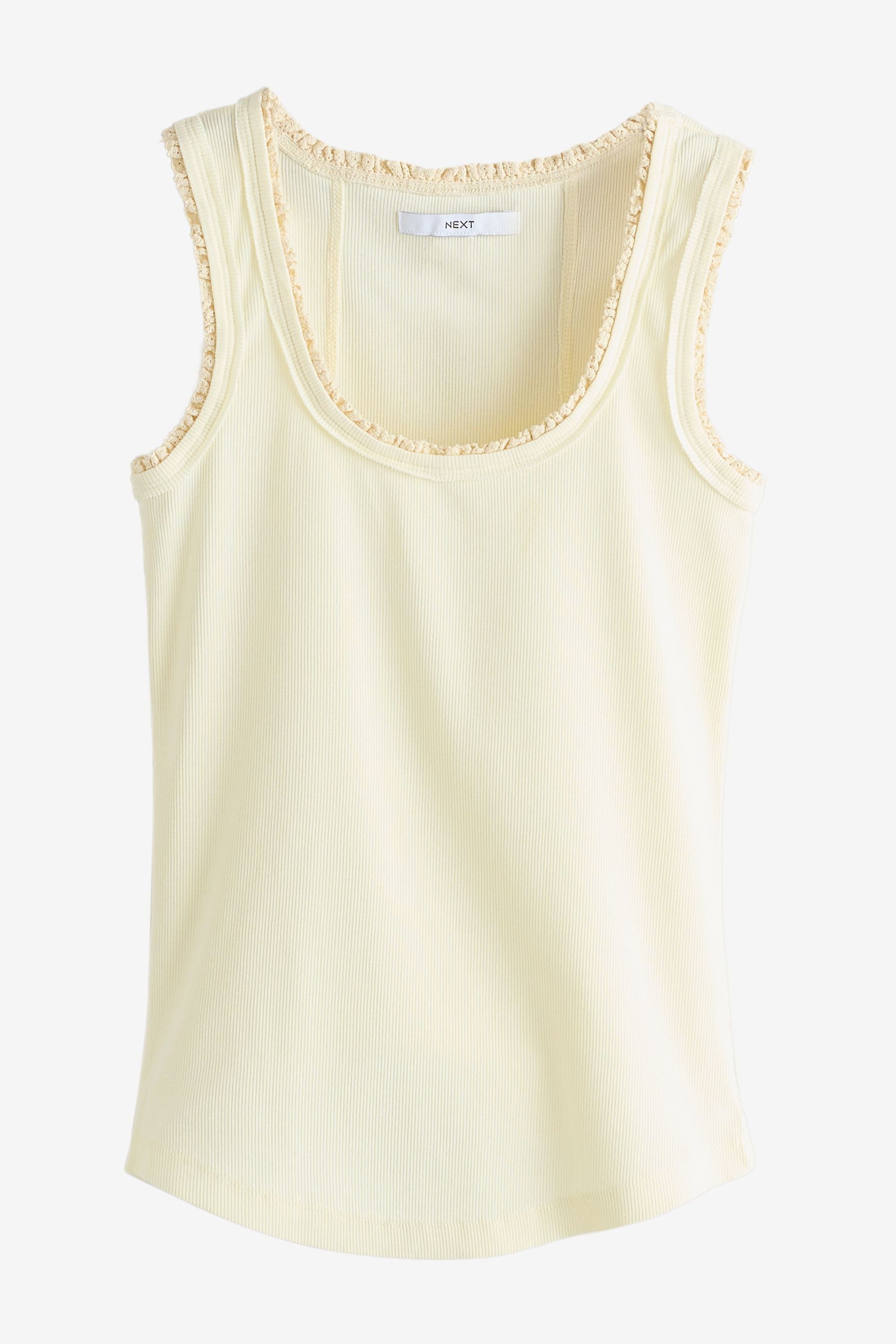Next Trägertop Geripptes Premium Tanktop mit U-Ausschnitt (1-tlg)