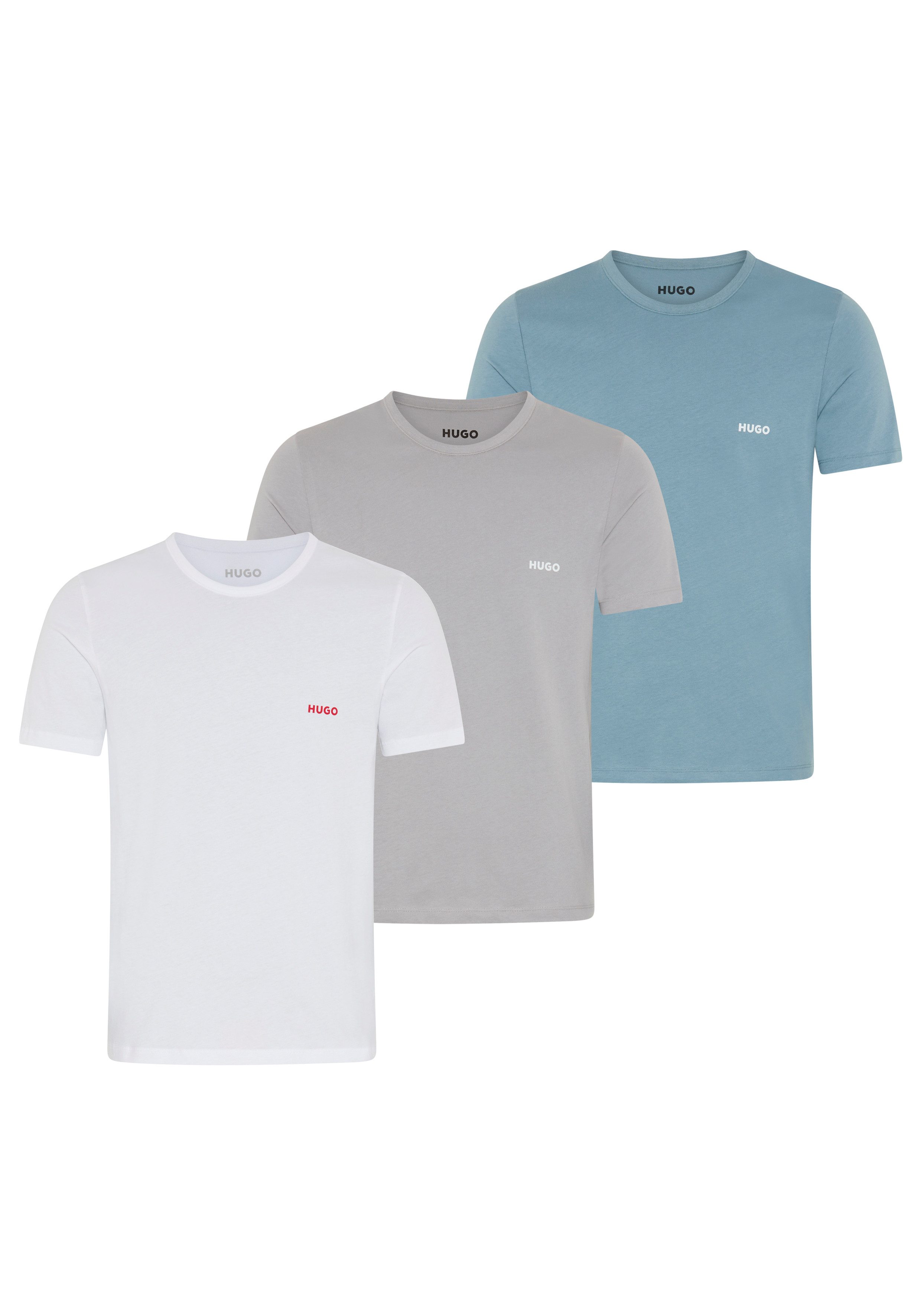 HUGO T-Shirt RN TRIPL (Packung, 3-tlg) mit Rundhalsausschnitt