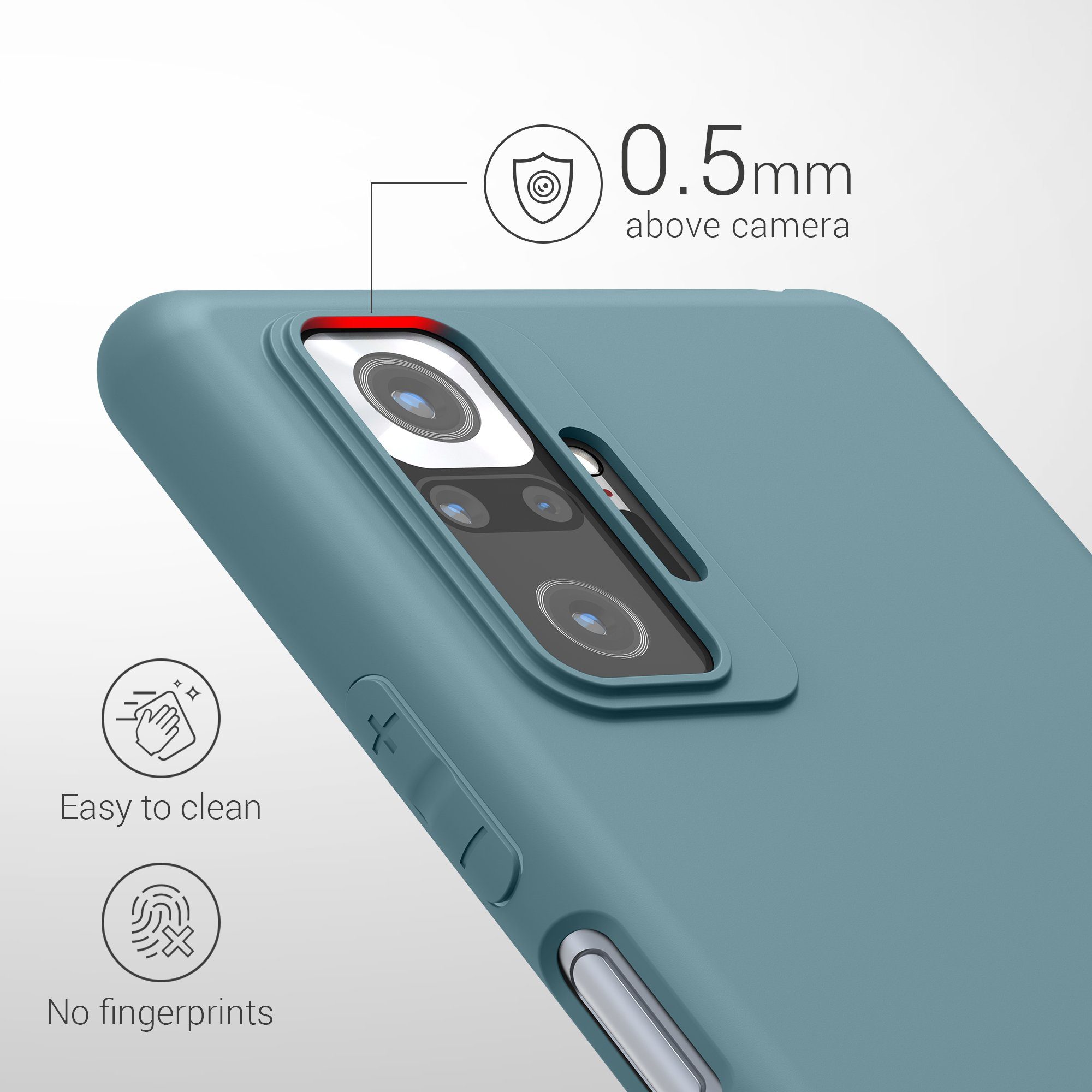 kwmobile Handyhülle Hülle für Xiaomi Redmi Note 10 Pro, Hülle Silikon - Soft Handyhülle - Handy Case Cover