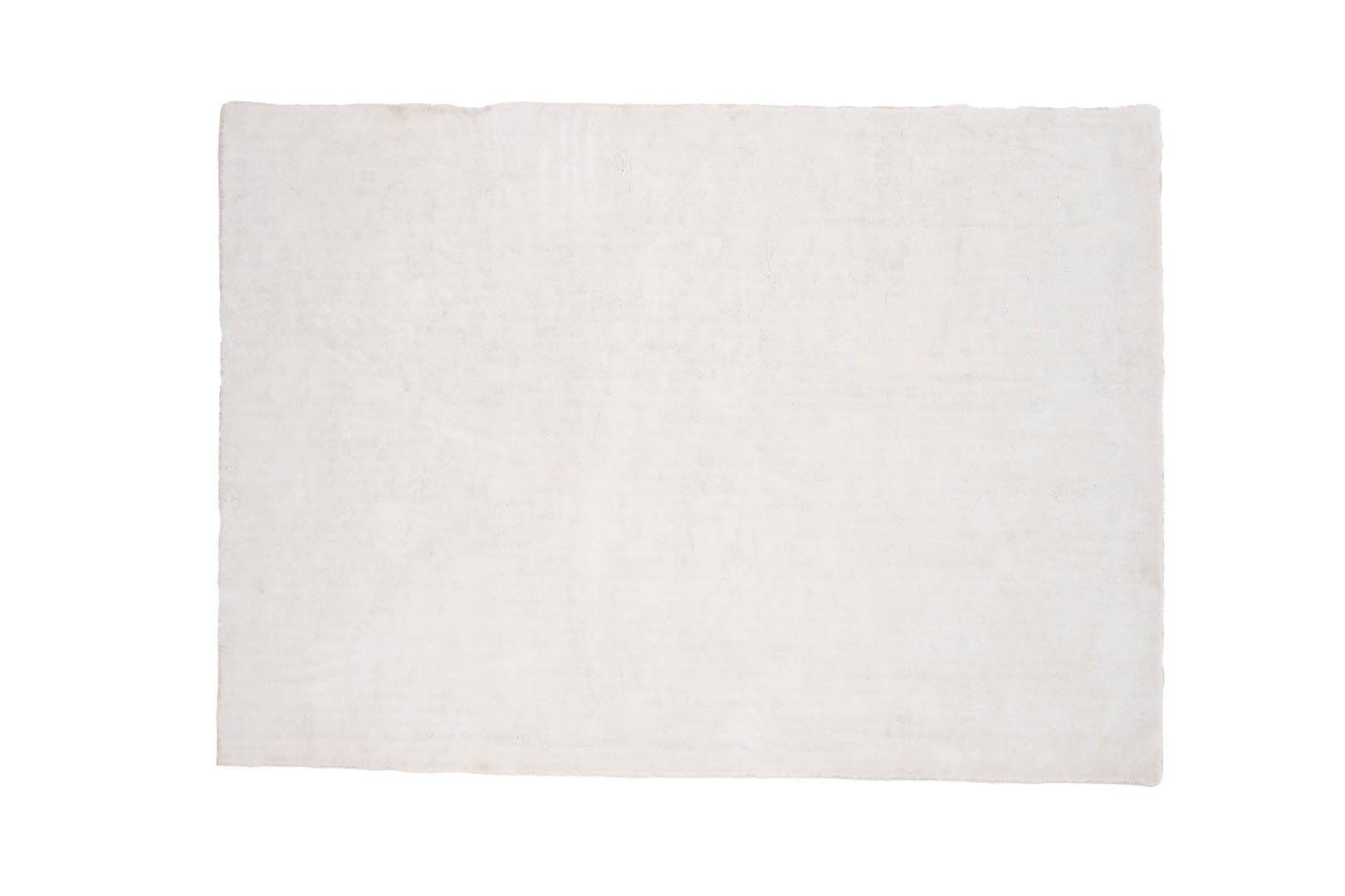 Venture Home Teppich Undra Teppich 240x170 cm Polyester weiß., Höhe: 2 mm