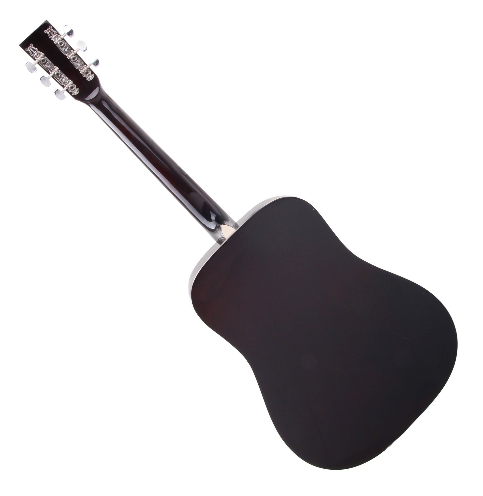 Classic Cantabile Westerngitarre WS-10 Akustikgitarre für Anfänger & Fortgeschrittene, Dreadnought, Starter-Set, Inkl. Tasche, Plektren, Ersatz-Saiten und Stimmpfeife