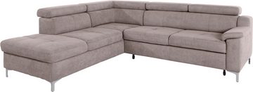 exxpo - sofa fashion Ecksofa Florenz, L-Form, wahlweise mit Bettfunktion