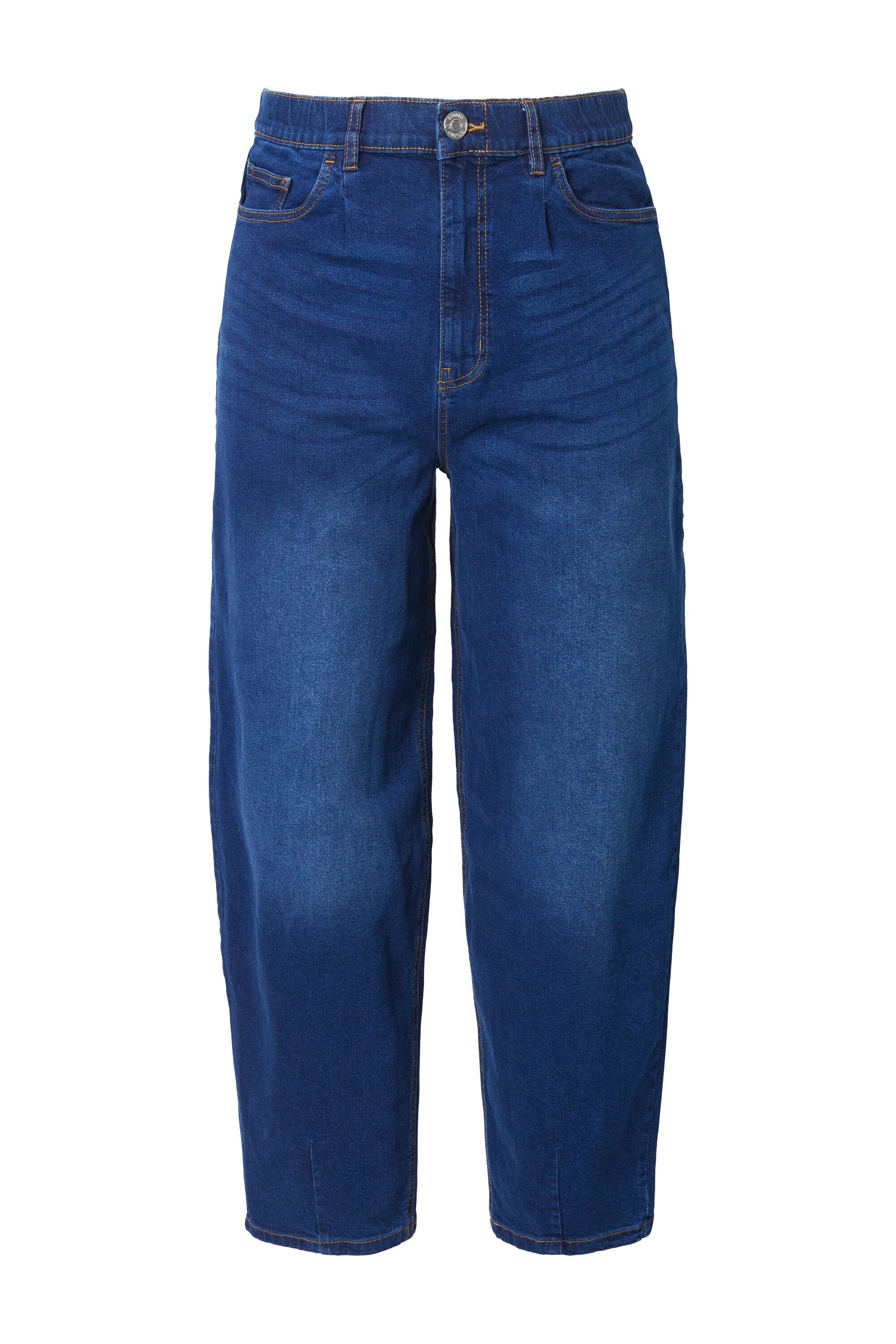 Studio Untold Regular-fit-Jeans Ballon-Jeans Dark-Denim High Waist 5-Pocket günstig online kaufen