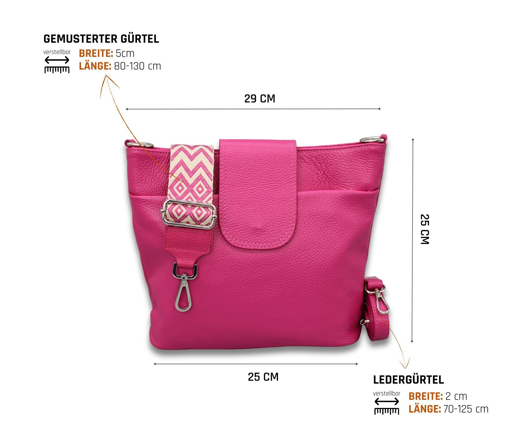 Adel Bags Schultertasche SARA Umhängetasche für Damen, Schultertasche aus E günstig online kaufen