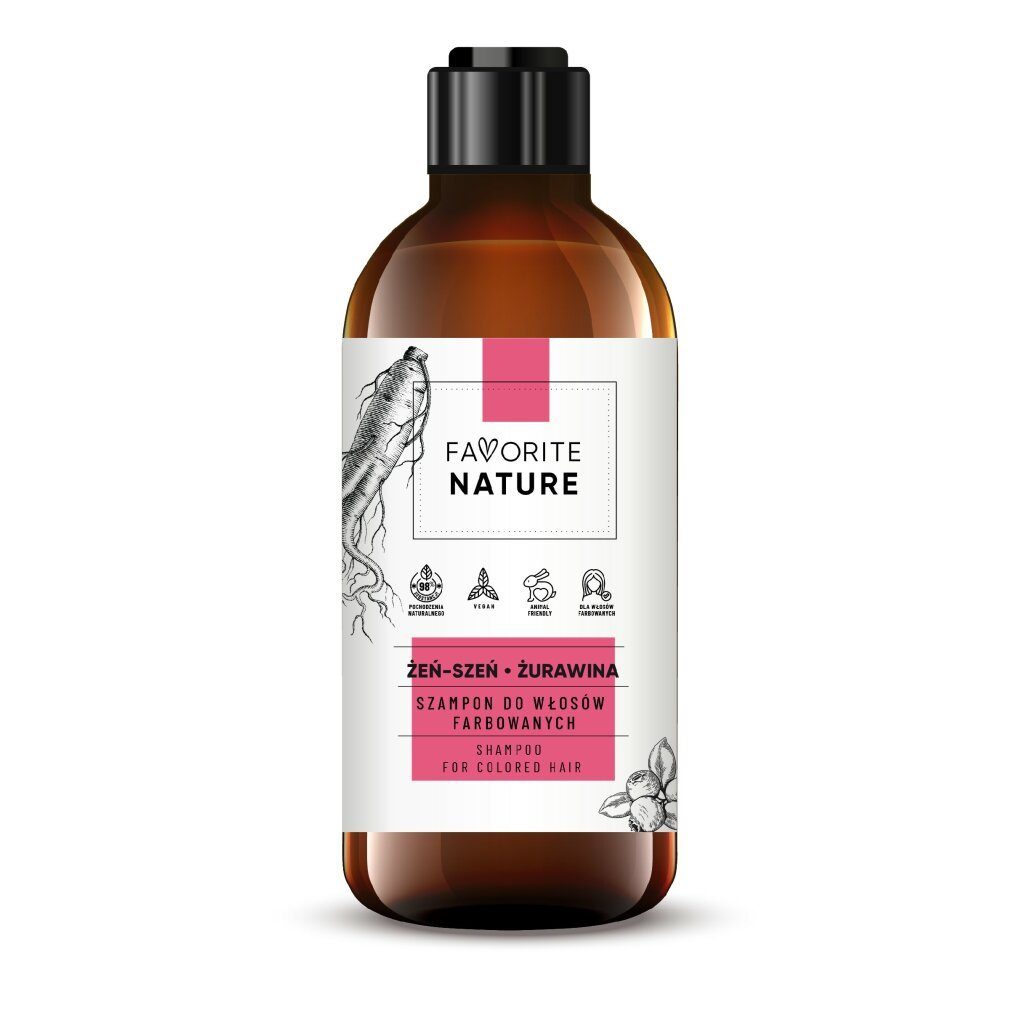 DERMENA Haarshampoo Favorite Nature Shampoo für coloriertes Haar Cranberry  & Ginseng 400ml