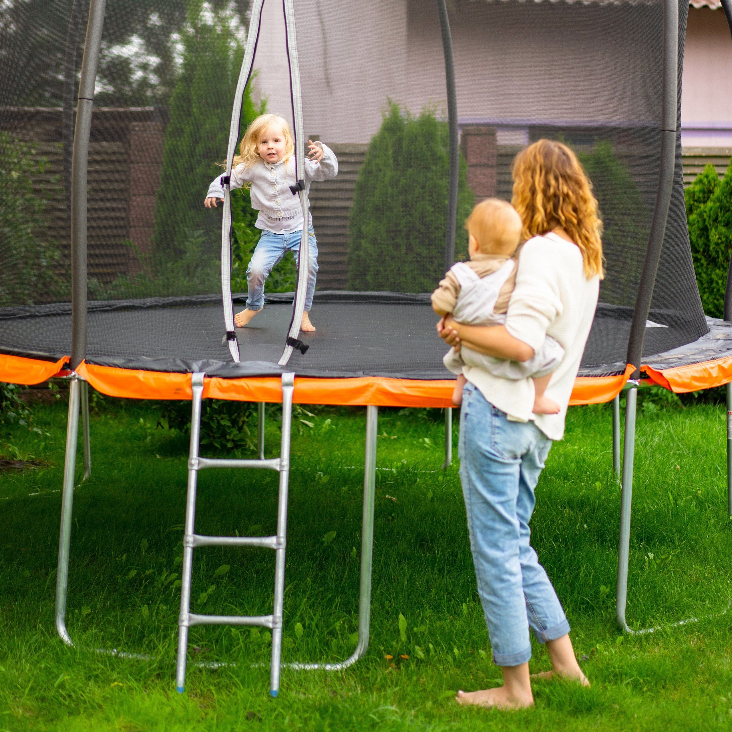 relaxdays Trampolinleiter Leiter für Trampolin, M