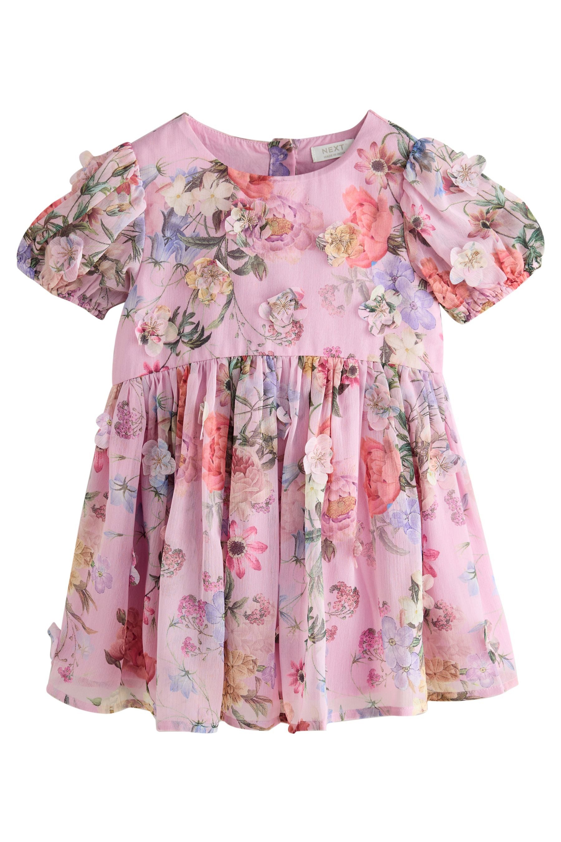 Next Partykleid Partykleid mit plastischer Blumenapplikation. (1-tlg)