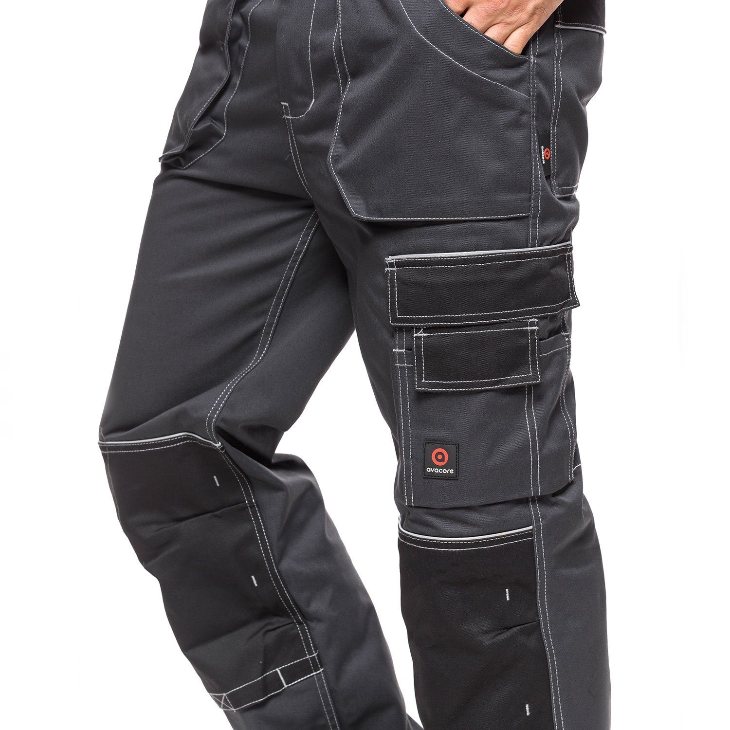 Avacore Arbeitshose Helios Zwei- & Dreifachnähte; Wasserdichte Cordura-Verstärkung