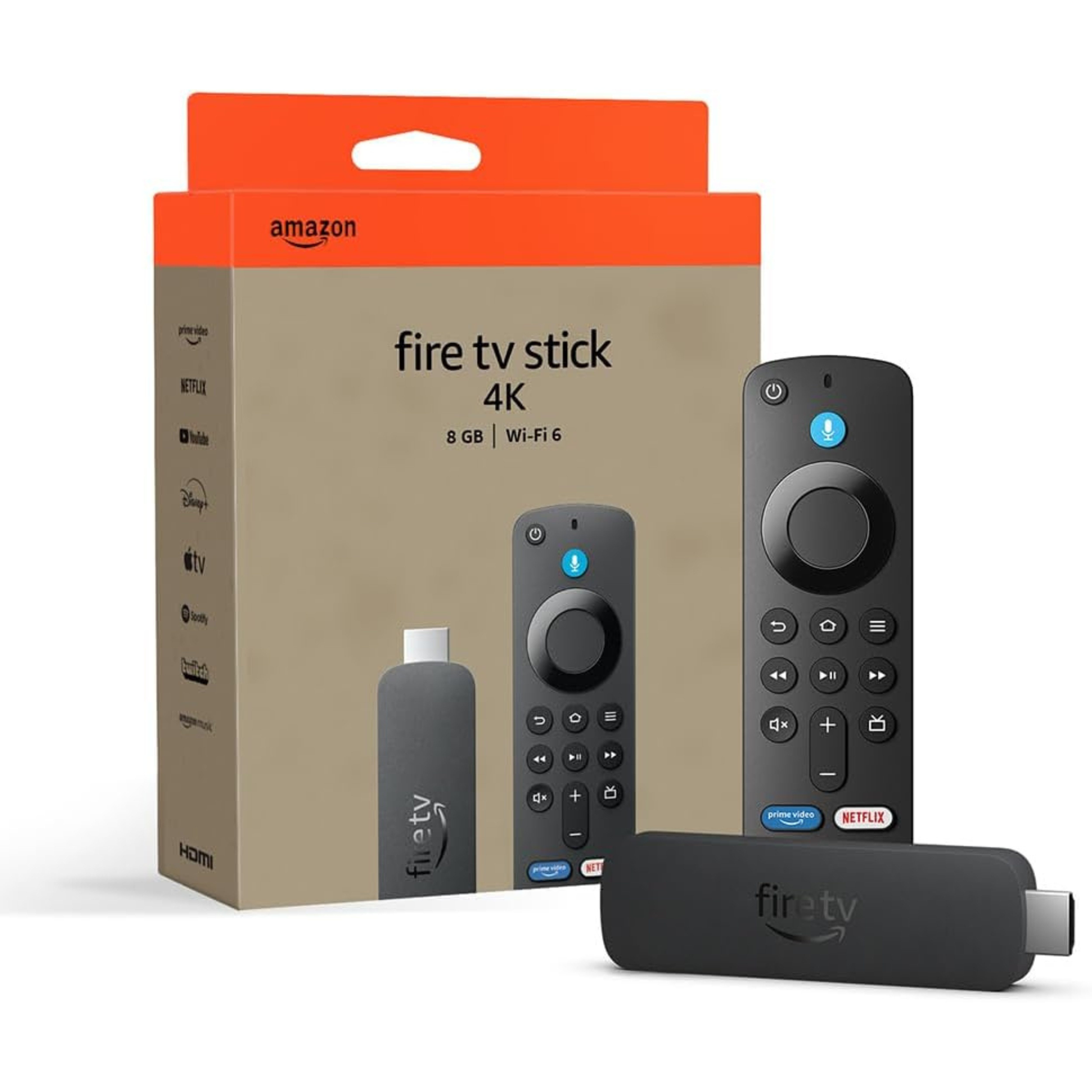 Amazon Streaming-Stick Fire TV Stick 4K Ultra HD (Neueste Generation) Unterstützt Wi-Fi 6, Streaming in Dolby Vision/Atmos und HDR10+