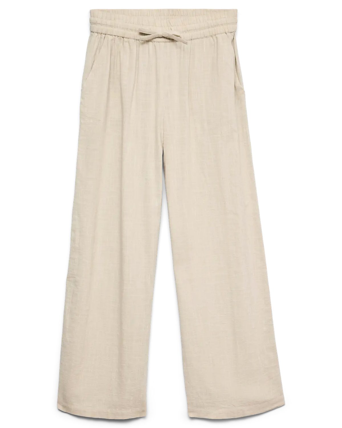 Vero Moda Leinenhose Mid Waist Stoffhose mit weitem Bein günstig online kaufen