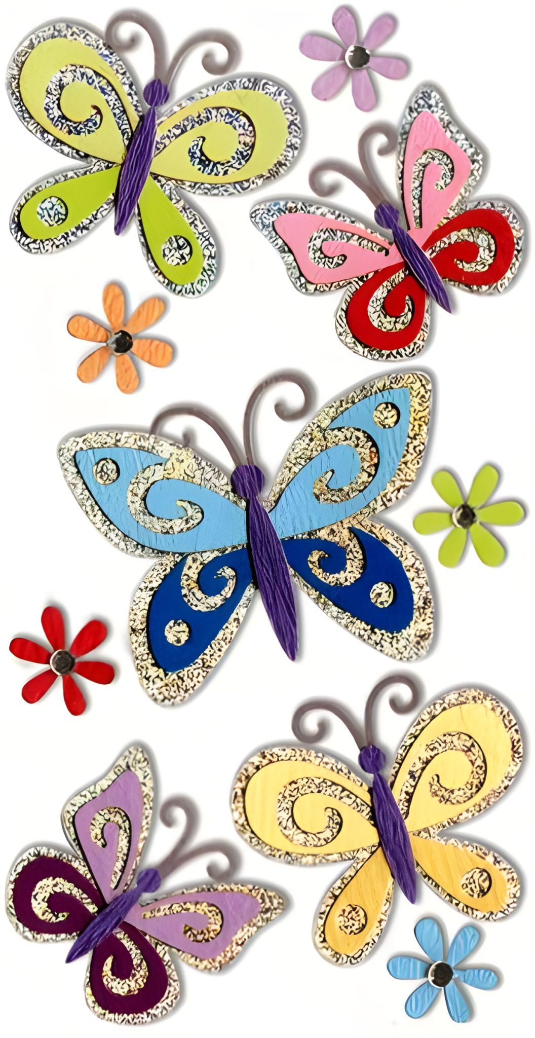 Sticker HEYDA 203780607 Stick-On's-MixButterflies 75 x165 cm