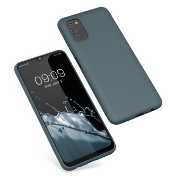 kwmobile Handyhülle Hülle für Samsung Galaxy A03s, Hülle Silikon - Soft Handyhülle - Handy Case Cover - Dunkler Schiefer