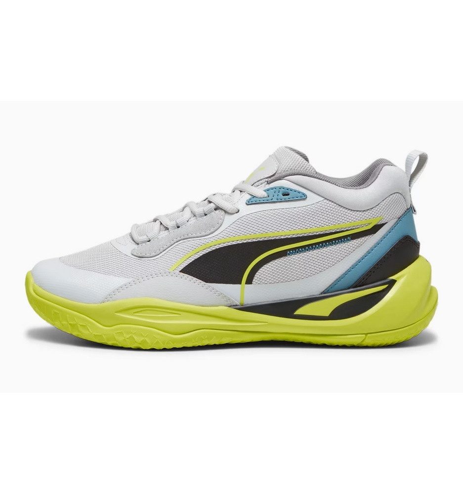 PUMA Indoor-Hallenschuhe Playmaker Pro grau/lime Herren Badmintonschuh