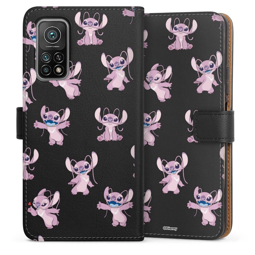 DeinDesign Handyhülle Lilo & Stitch Engel Disney Angel Faces Pattern Transparent, Xiaomi Mi 10T Pro 5G Hülle Flip Case Klapphülle Handytasche Leder