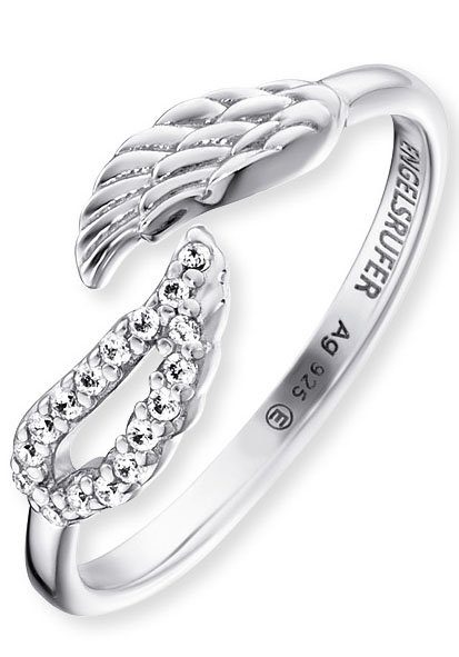 Engelsrufer Silberring Doppel-Flügel, mit Zirkonia (synth) günstig online kaufen