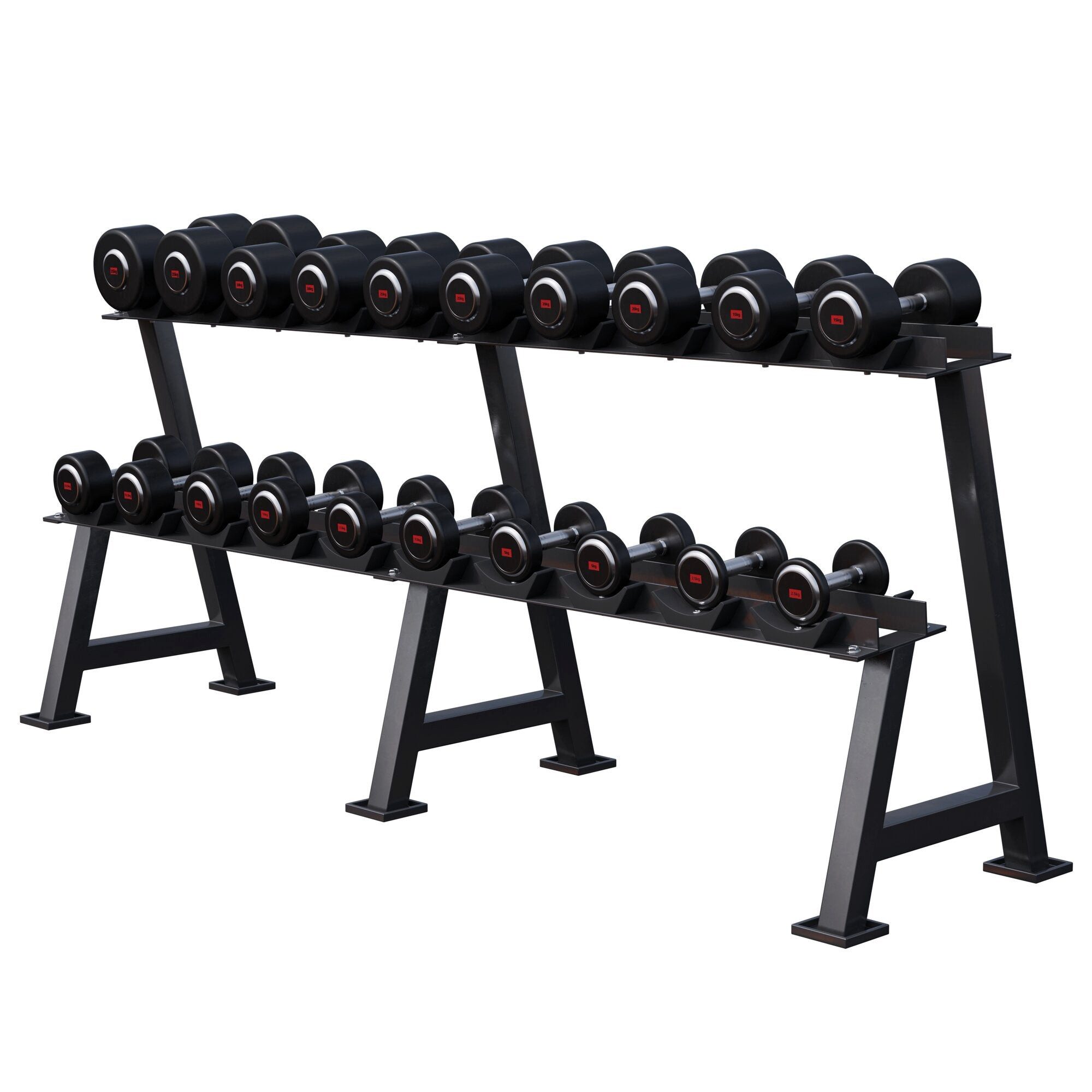GORILLA SPORTS Kompakthantel Kurzhantel Profi Gummi 2,5-50 KG