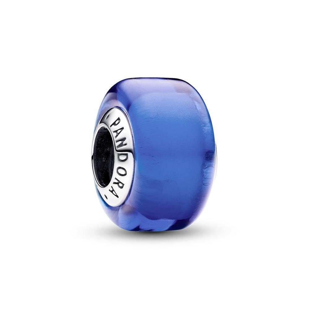 Pandora Charm-Einhänger PANDORA Mini Charm aus blauem Murano-Glas und 925er Silber