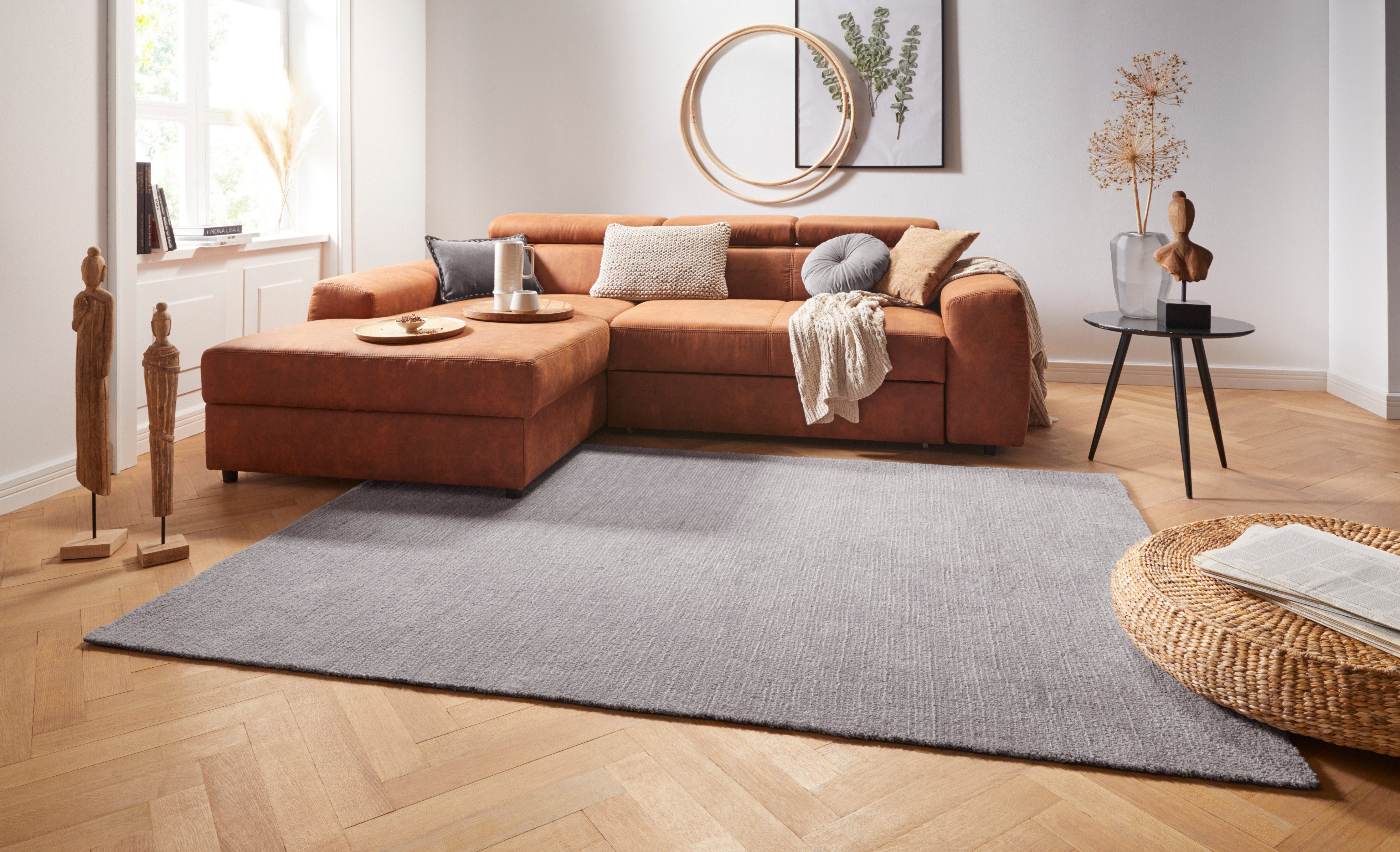 HANSE Home Teppich Supersoft, rechteckig, Höhe: 10 mm, Kurzflor, Läufer Modern, Einfarbig, Wohnzimmer, Schlafzimmer