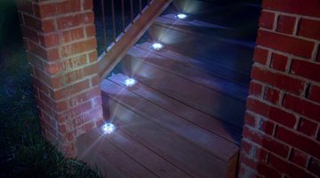 MediaShop LED Gartenleuchte DISK LIGHTS, LED fest integriert, Set mit 8 Stück