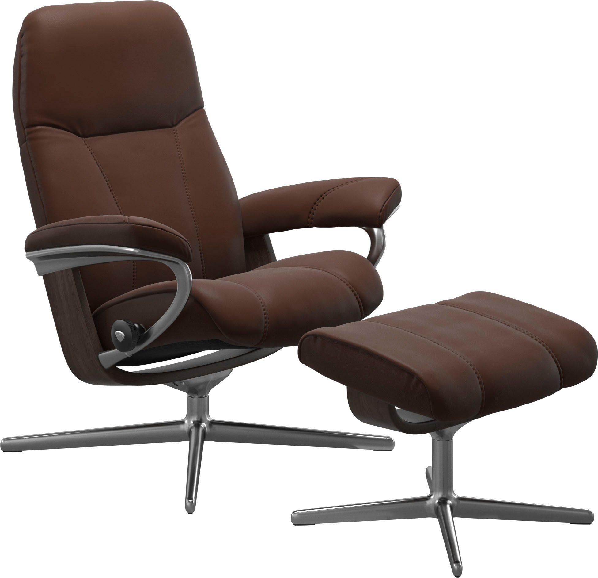 Stressless® Fußhocker Consul, mit Cross Base, Größe S, M & L, Holzakzent Wenge