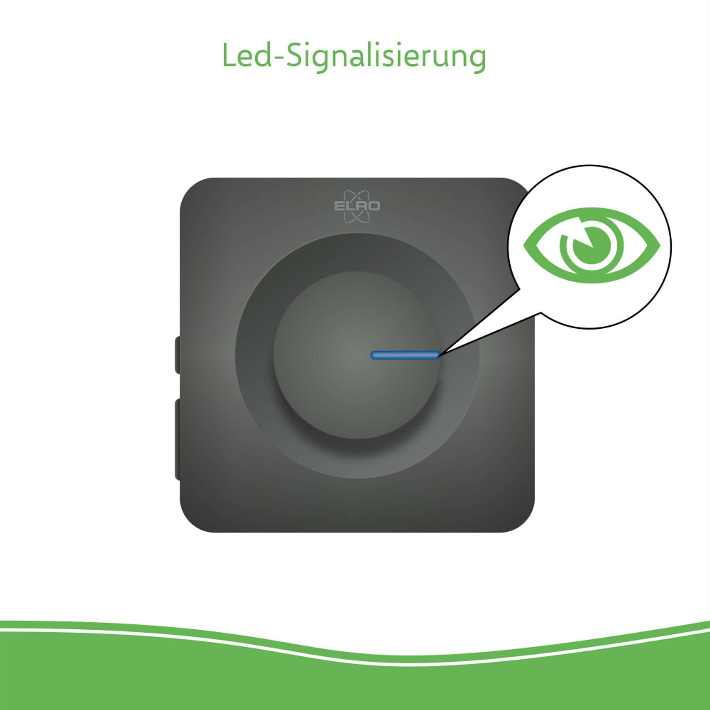 Elro Türklingel-Set DB3000PL-P1C1, 1 Empfänger, 52 Klingeltöne, (2-tlg), Türklingel-Set mit 1 Taster und 1 Plug-in-Empfänger für die Steckdose