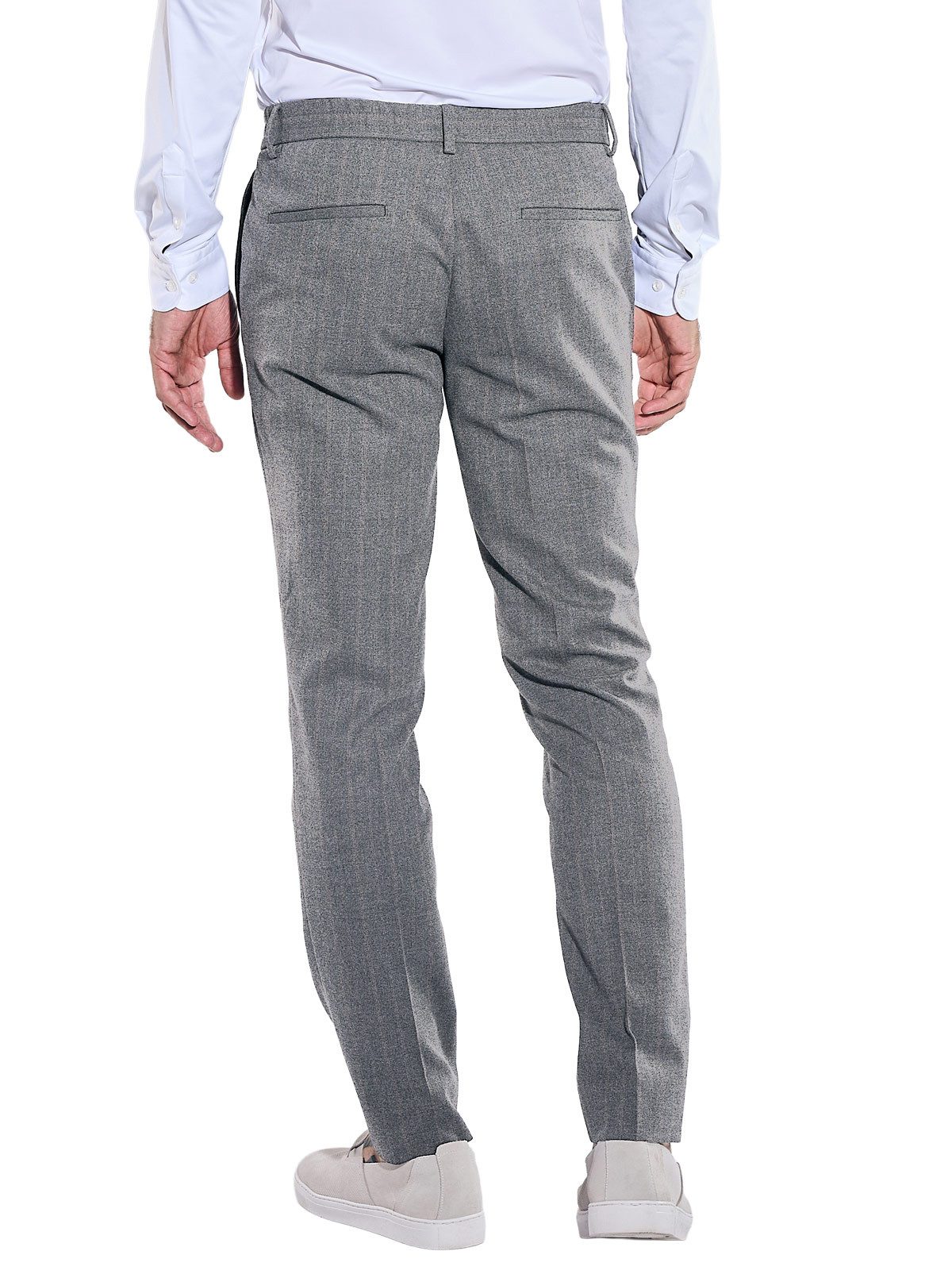 emilio adani Anzughose Herren Anzug-Hose mit Streifen-Muster, Dunkelgrau