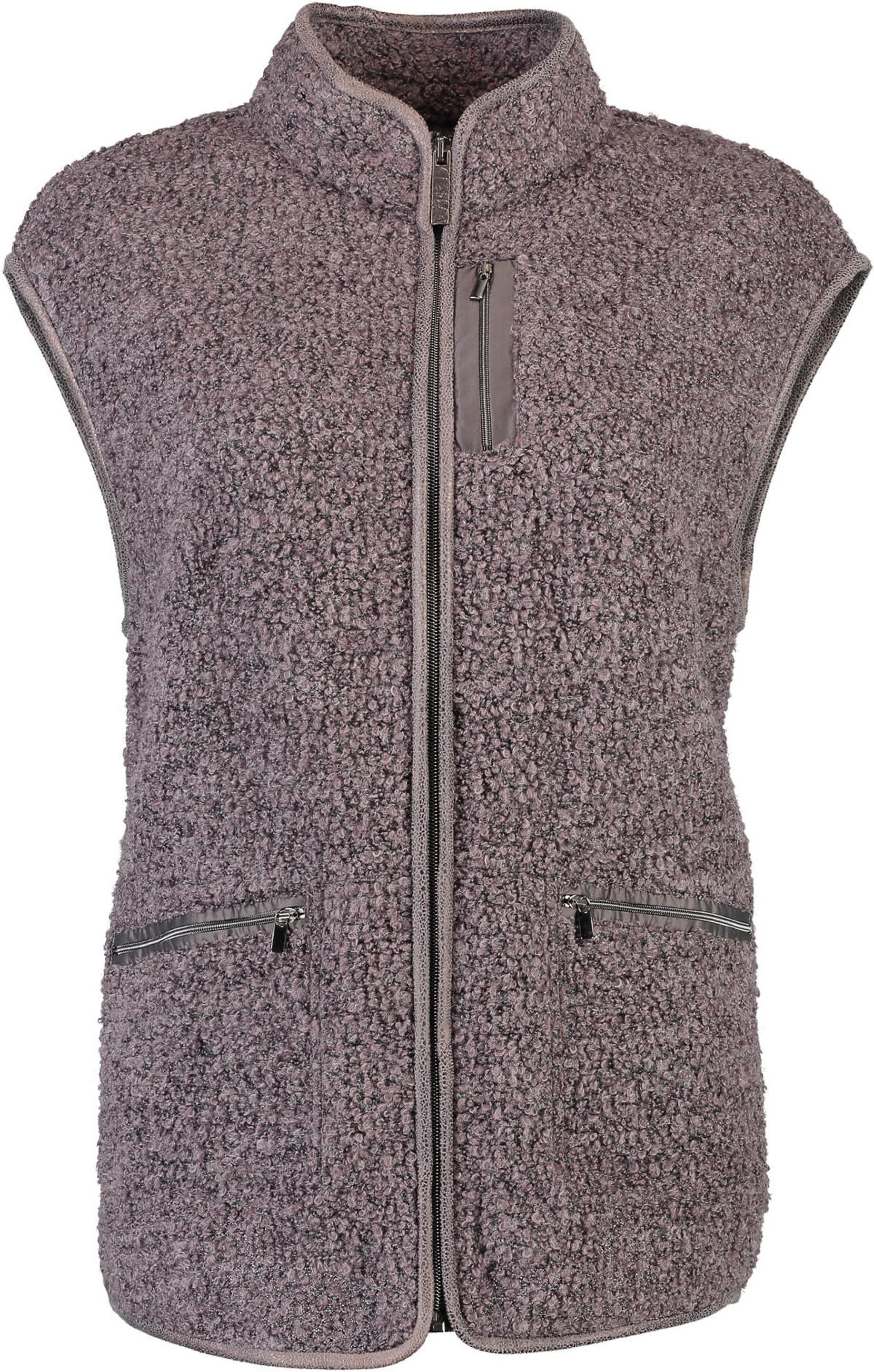 Shirtweste RABE Weste taupe in leichter Bouclé Optik