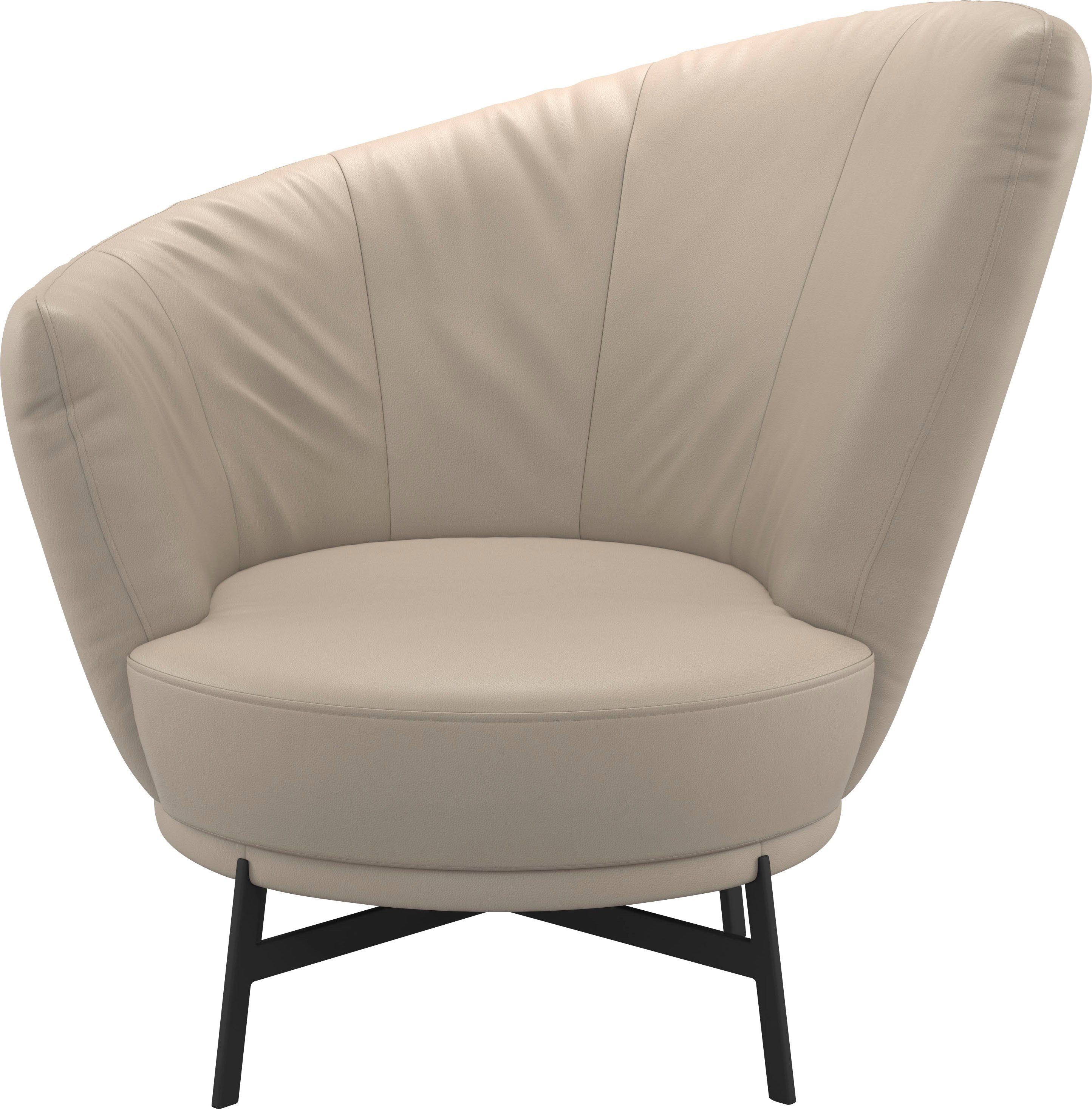 Musterring Drehsessel Kleo, mit Drehfunktion um 360°, inkl. Nierenkissen, in zertifiziertem Leder