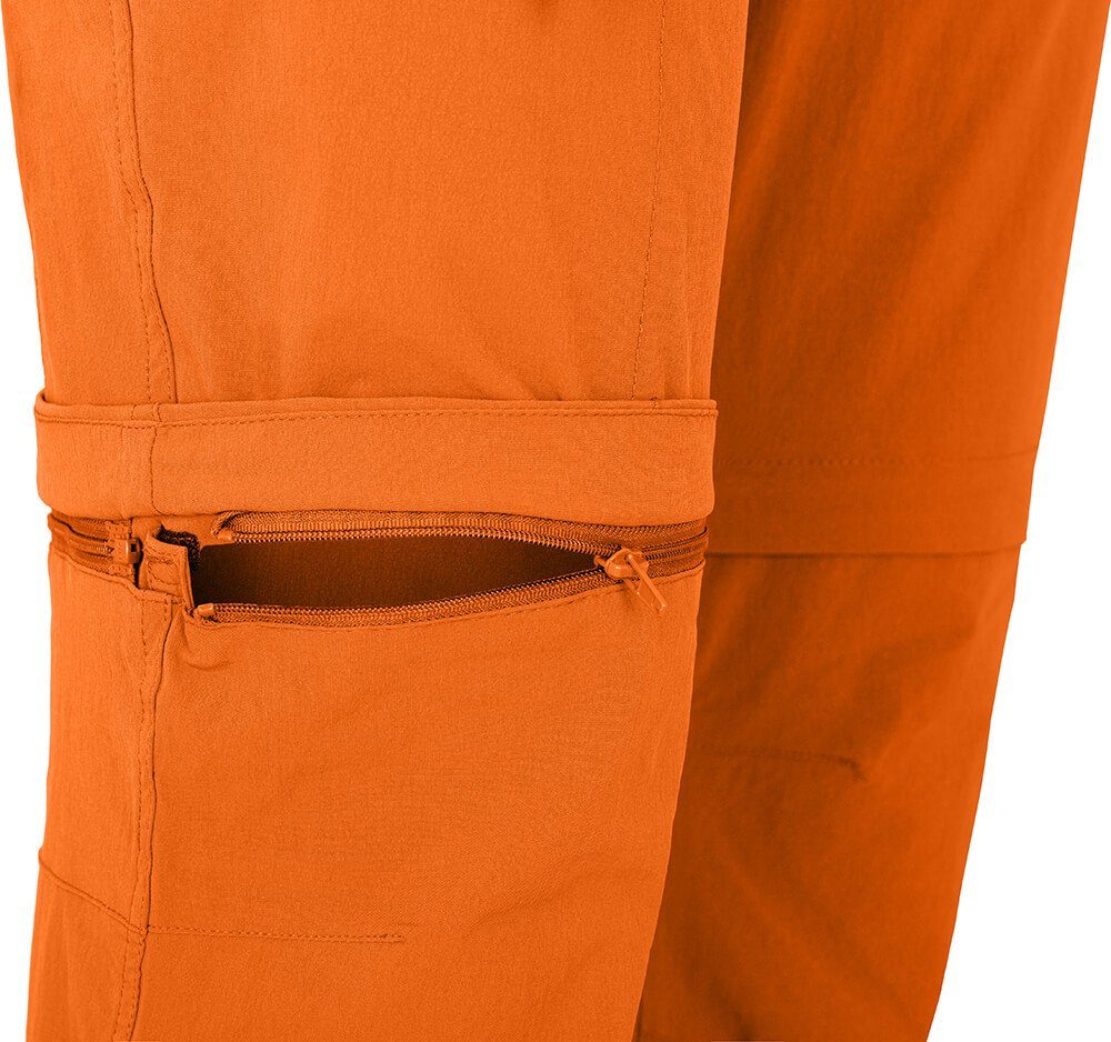Zipp-Off Normalgrößen, Bergson Wanderhose, Zip-off-Hose vielseitig, BENNETT pflegeleicht, orange Damen (slim)