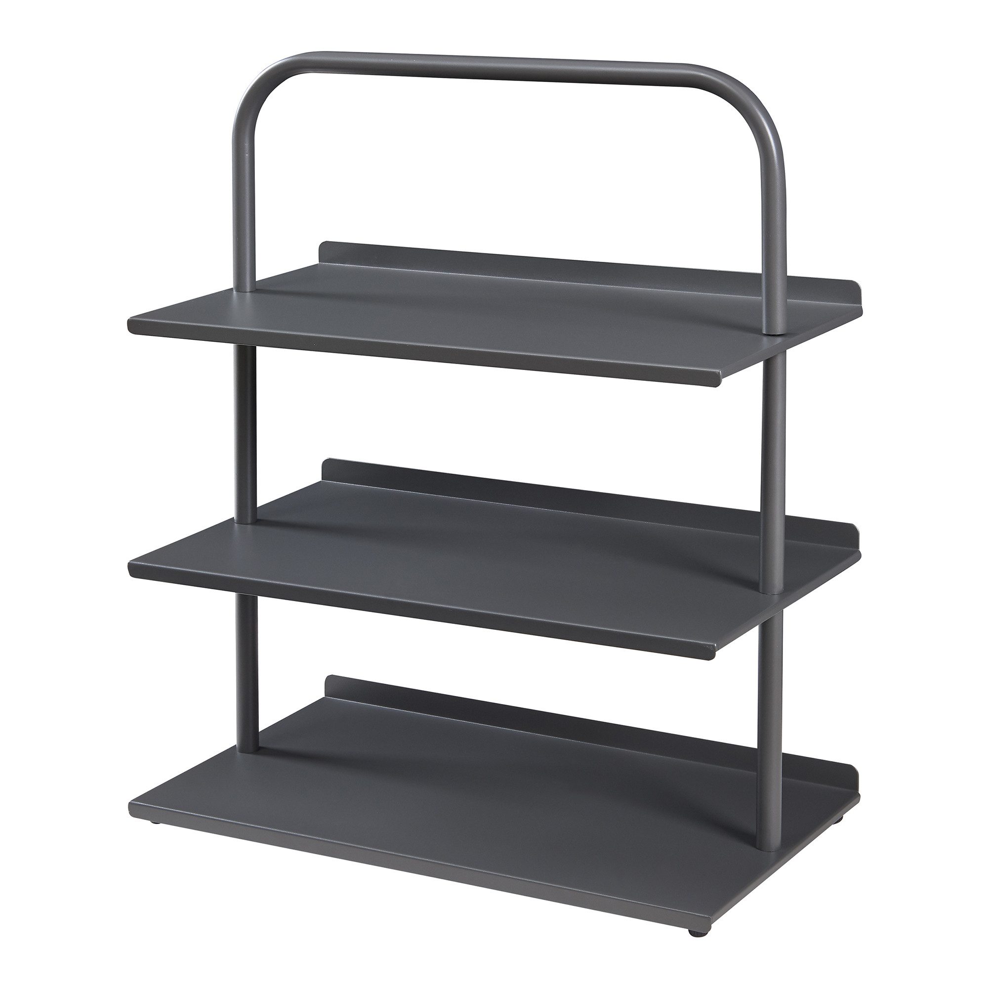 en.casa Schuhregal, »Poytya« mit 3 Ebenen Stahl 73 x 60 x 32 cm Anthrazit günstig online kaufen