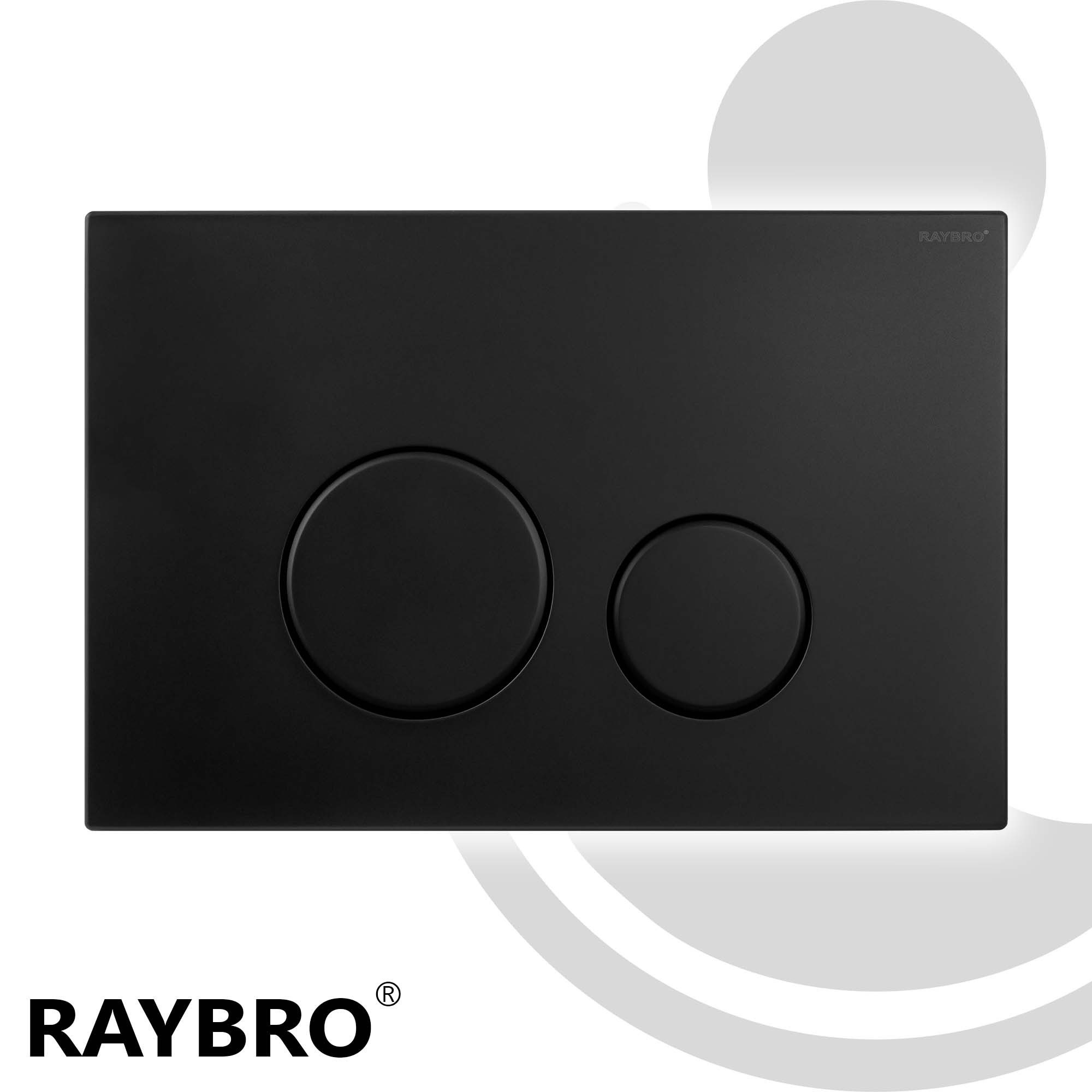 Raybro Innovations Betätigungsplatte CORTADO 35 Matt Schwarz für Geberit Spülkästen