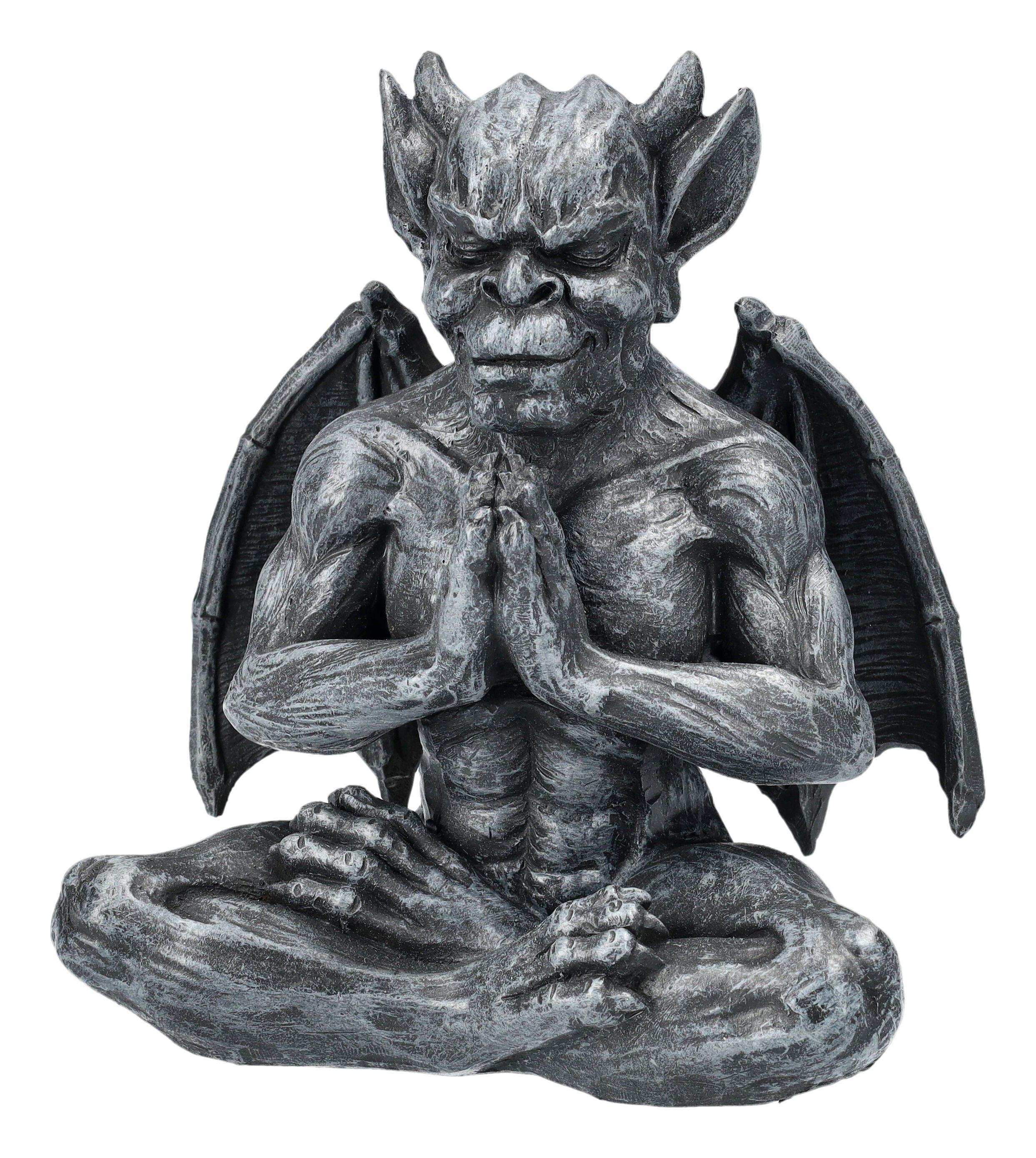 Figuren Shop GmbH Fantasy-Figur Gargoyle Figur - Meditation - Dekofigur Fantasy Gothic Dekoration