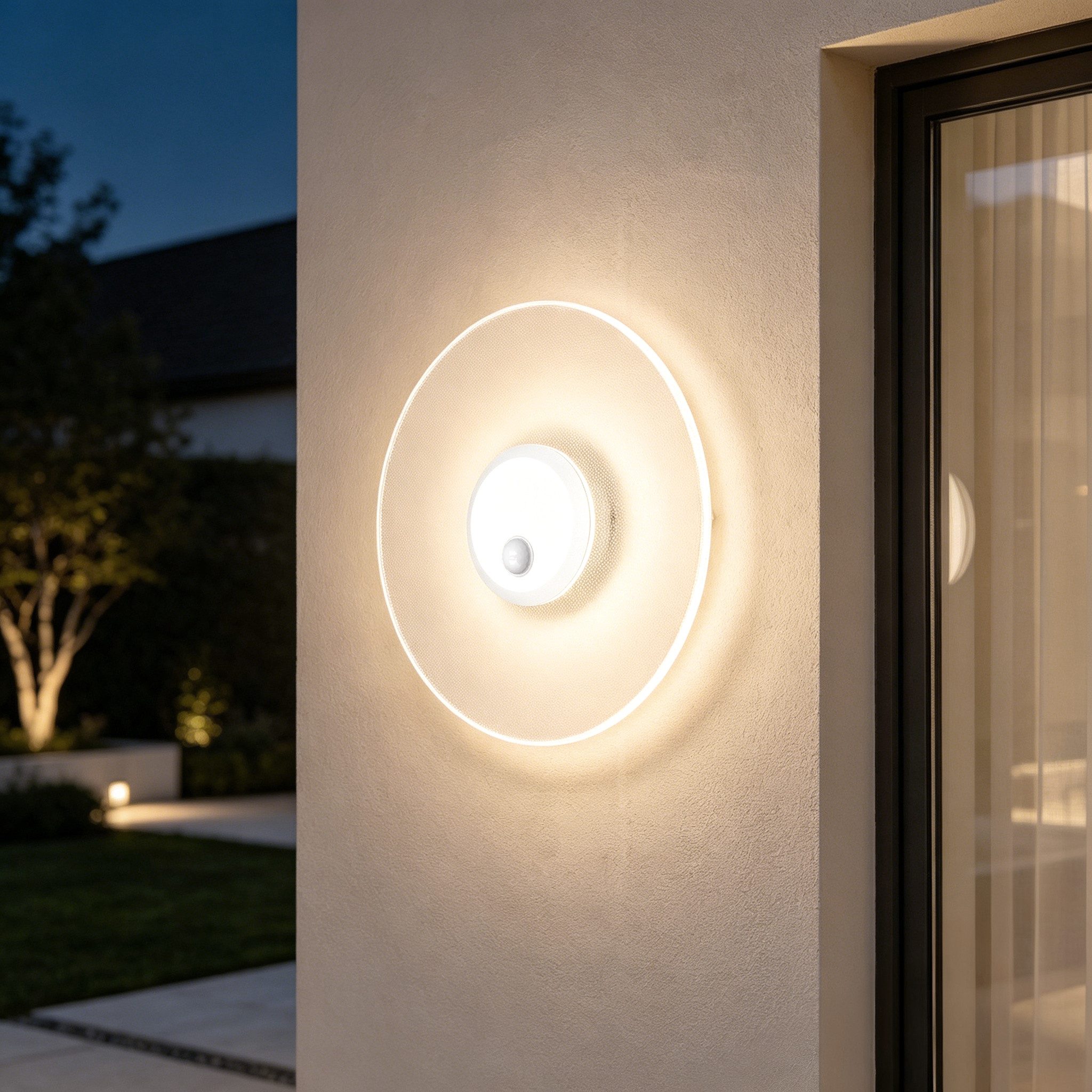 doporro LED Stehlampe Wandlampe Outdoor Außen LED 6W IP65 3000K Rund LunaLights
