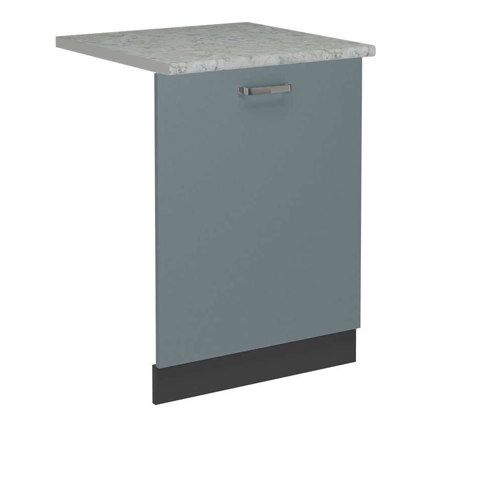 Vicco Frontblende R-Line, Blau-Grau/Anthrazit, 60 cm, AP Marmor (1 St)