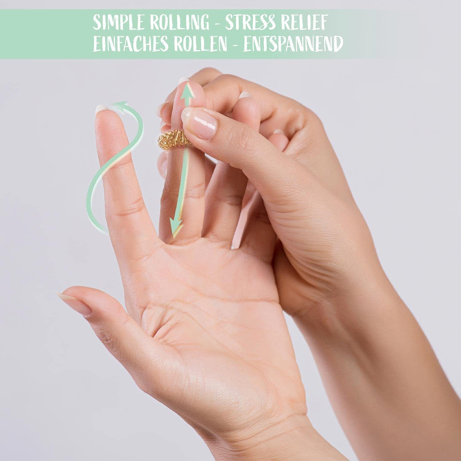 Body & Mind Shiatsu-Akupressurgerät Entspannungsmassageringe – Fingerakupressurringe für mehr Wohlbefinden, Yin Yang Ring Set 10-tlg., Wellnessmassage, Entspann – Bild 5 von 5