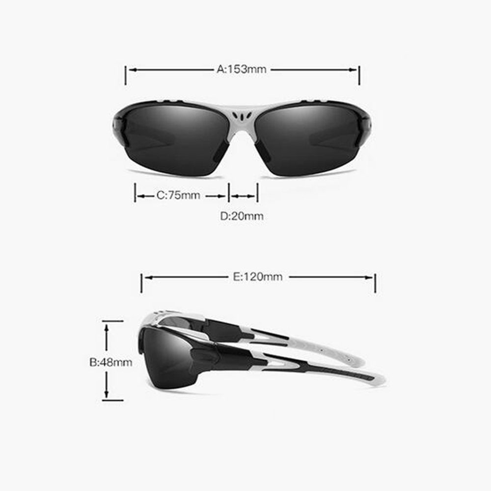 GelldG Sonnenbrille Metall Halbrahmen Schwarz Polarisierte Herren Sonnenbrillen