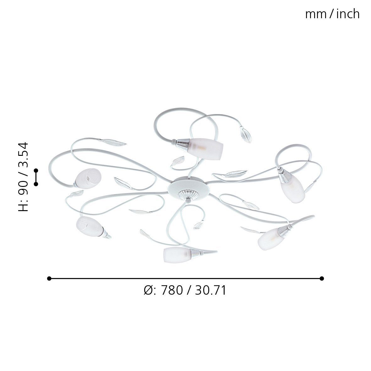 EGLO LED Deckenleuchte Gerbera 2, Leuchtmittel inklusive, Deckenleuchte, Wohnzimmerlampe, Schlafzimmerlampe, Flurlampe, G9