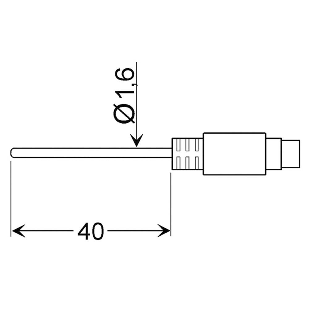 Thermodetektor 70 Pt100 MIN 401 Greisinger bis Fühler-Typ GLF -25 Luftfühler °C Greisinger