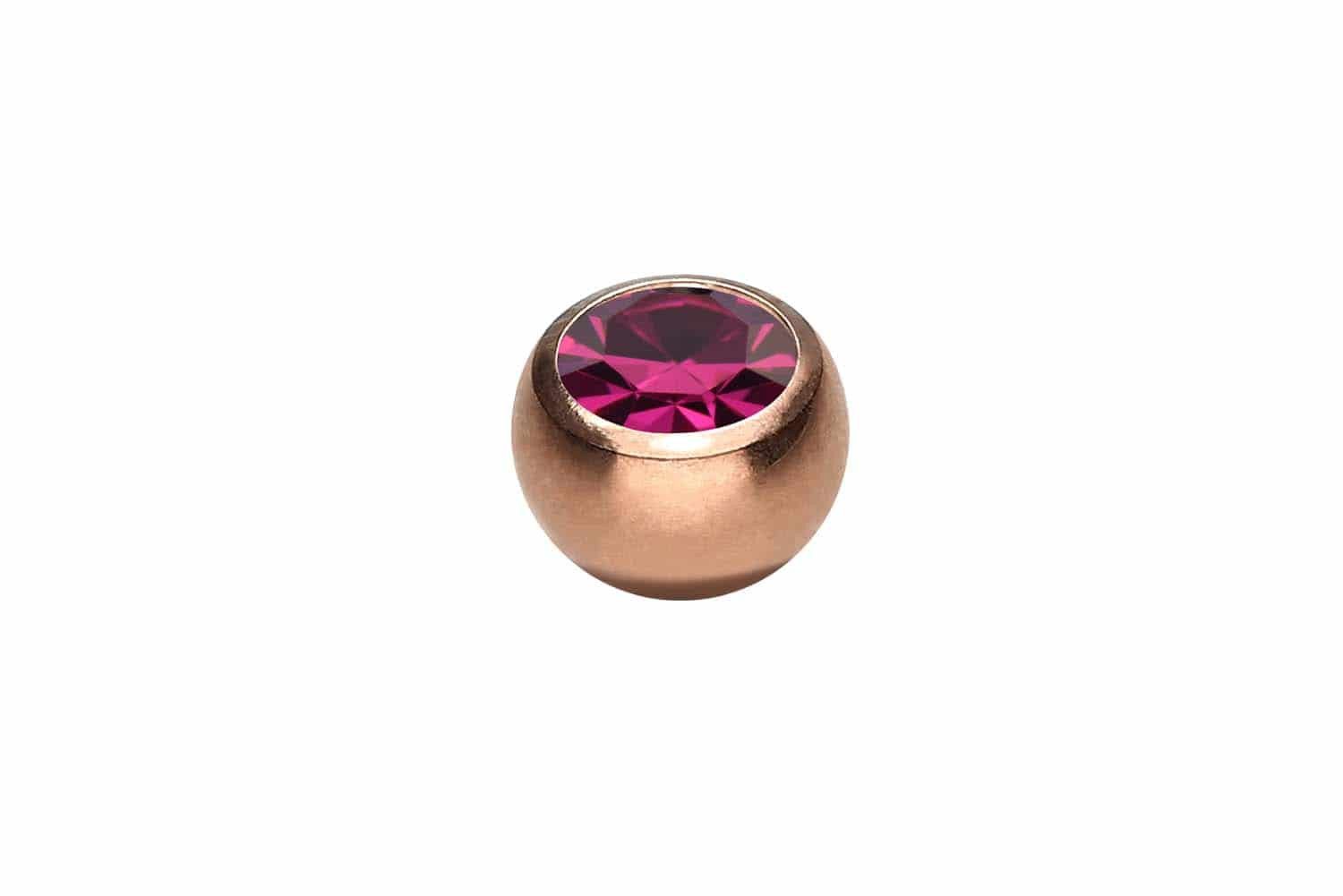 PIERCINGLINE Piercing-Set Chirurgenstahl Schraubkugel KRISTALL (Schraub-Aufsätze, 1-tlg)