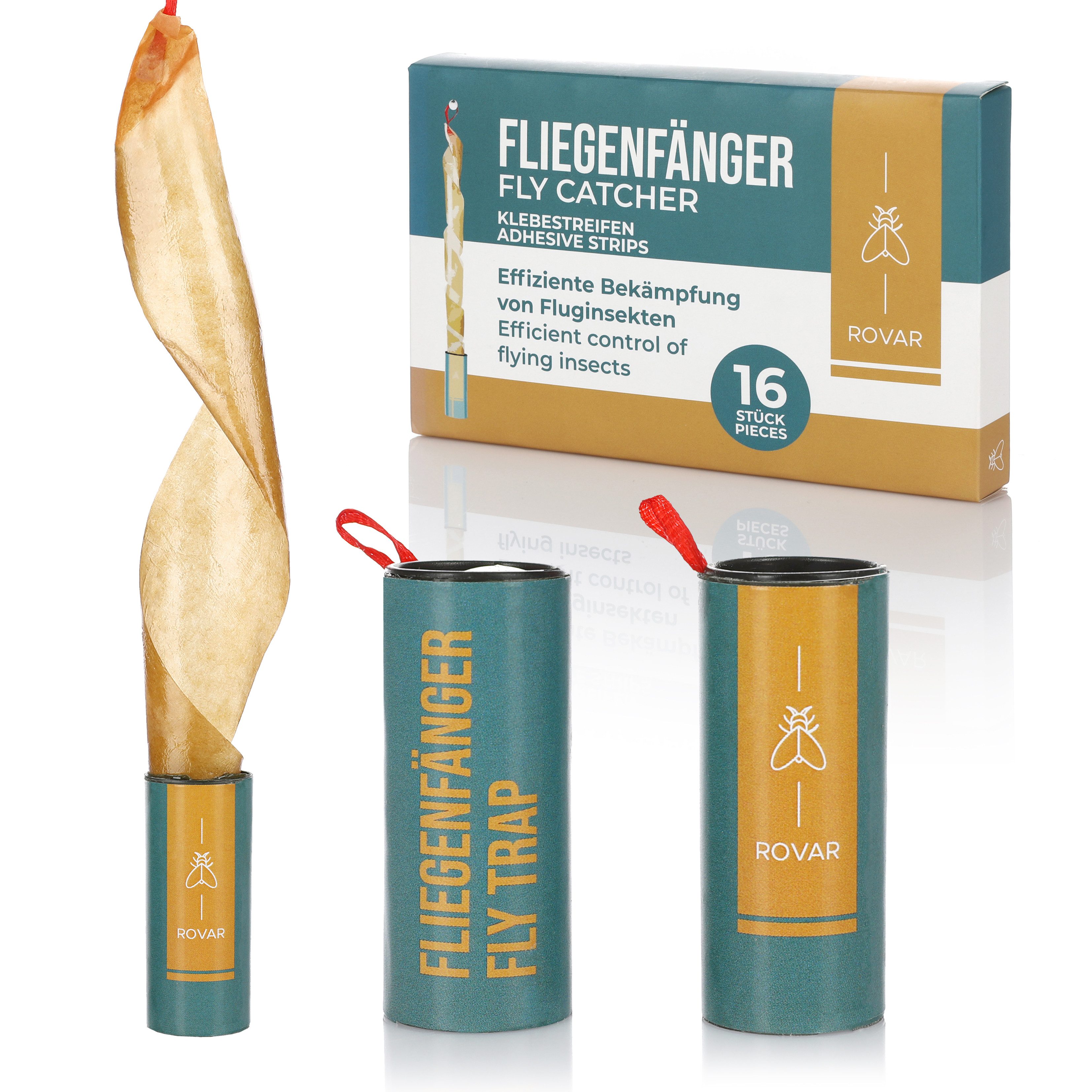 Rovar Insektenfalle Fliegenfänger Fliegenfalle 16er Pack - Giftfreie Leimfalle